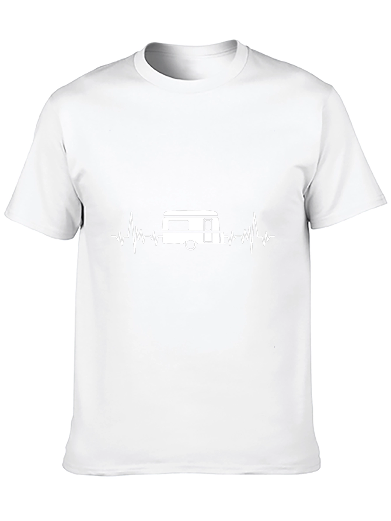 Heartbeat Camper Tee - Black Cotton Comfort