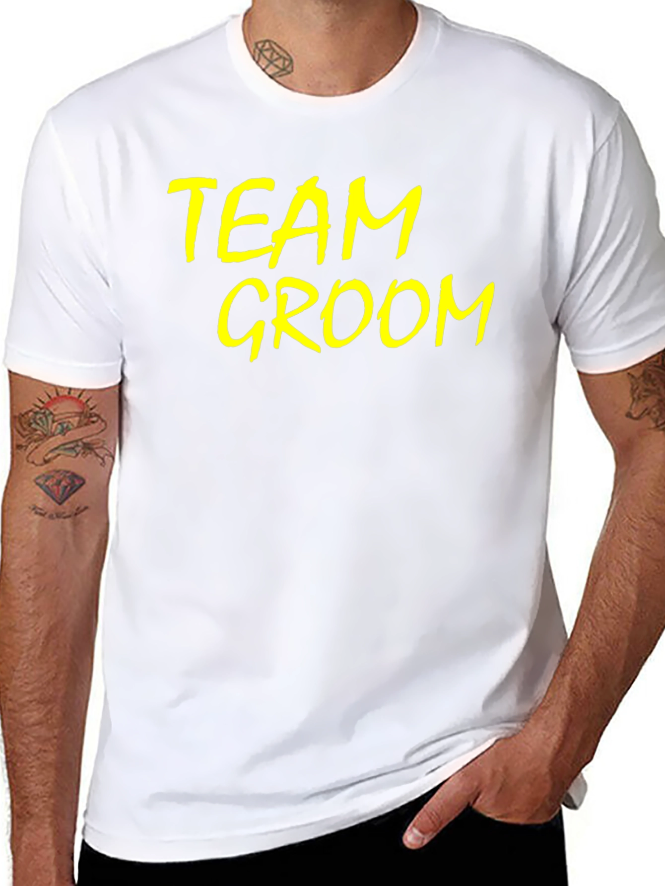 Team Groom Black T-Shirt - Wedding Party Apparel