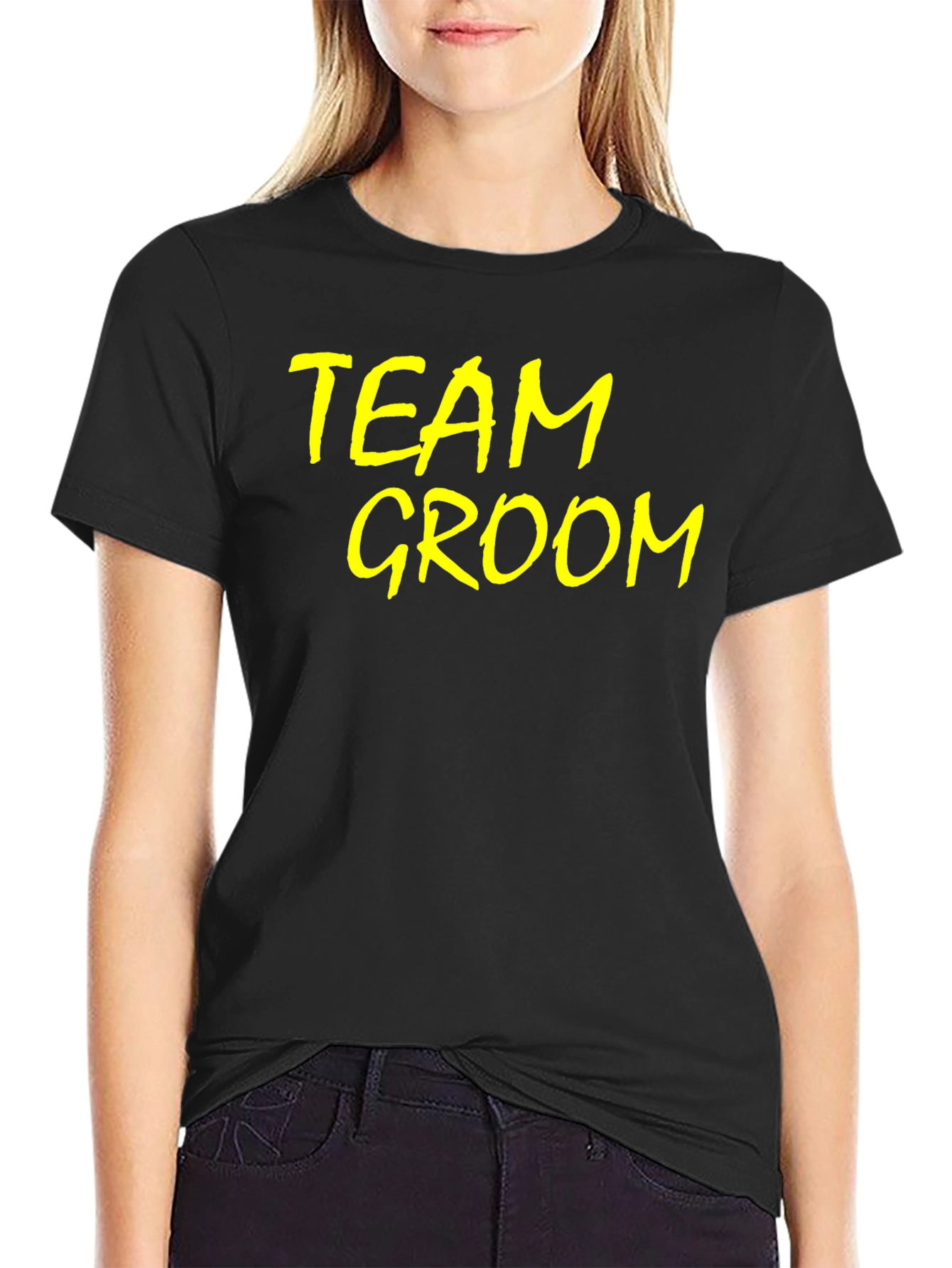 Team Groom Black T-Shirt - Wedding Party Apparel