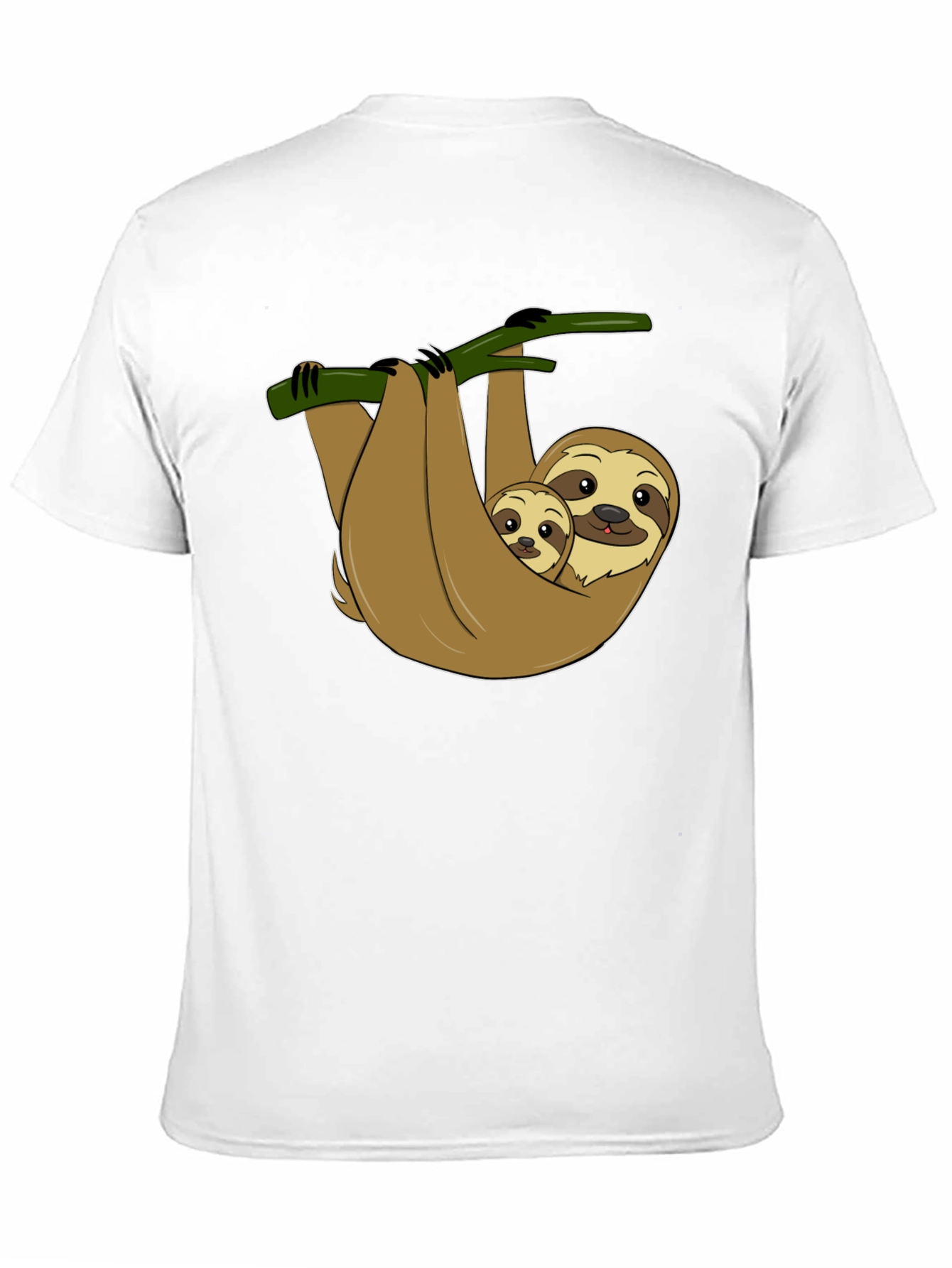 Cute Sloth Mom & Baby Graphic T-Shirt
