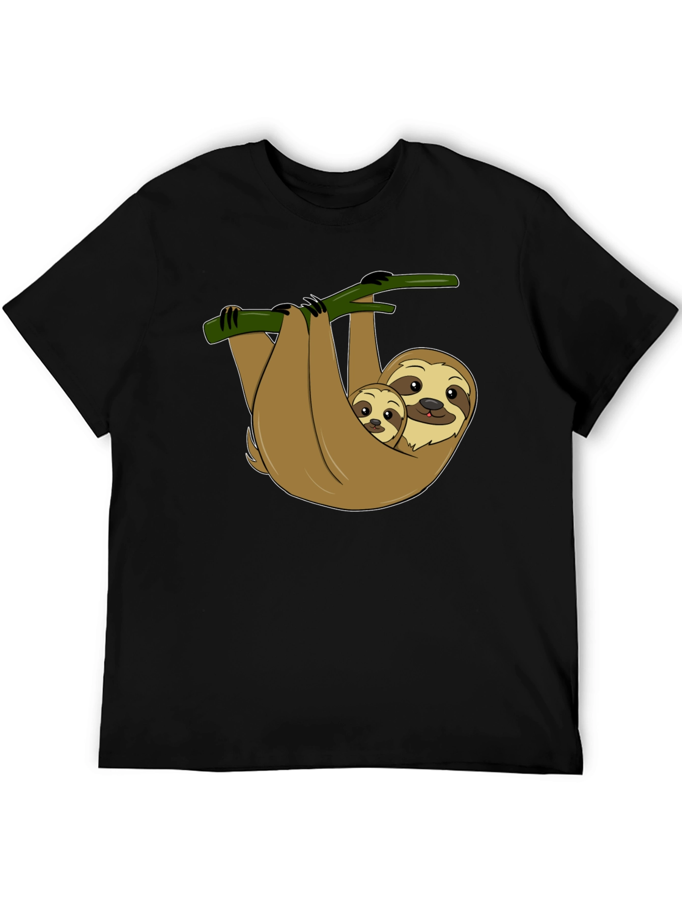 Cute Sloth Mom & Baby Graphic T-Shirt