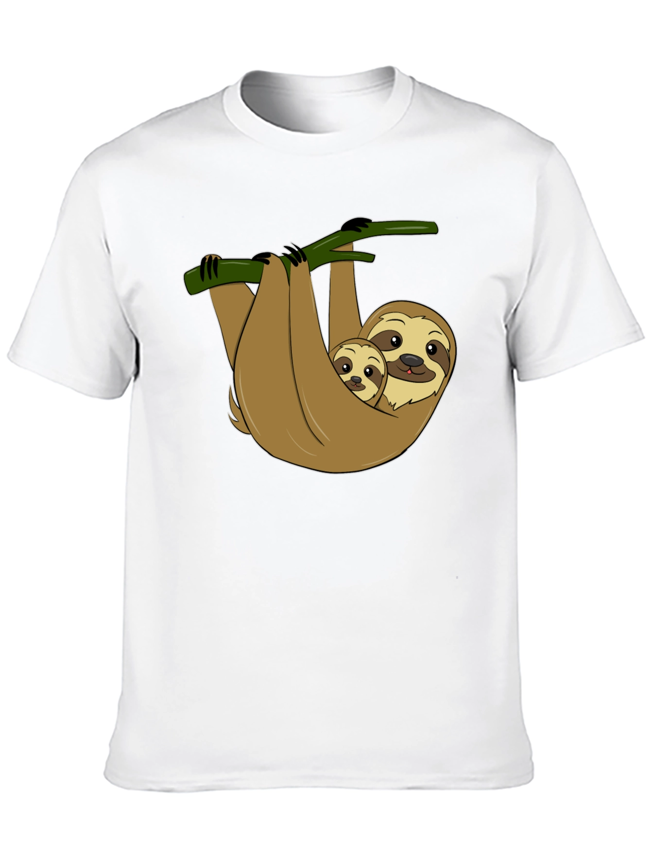 Cute Sloth Mom & Baby Graphic T-Shirt