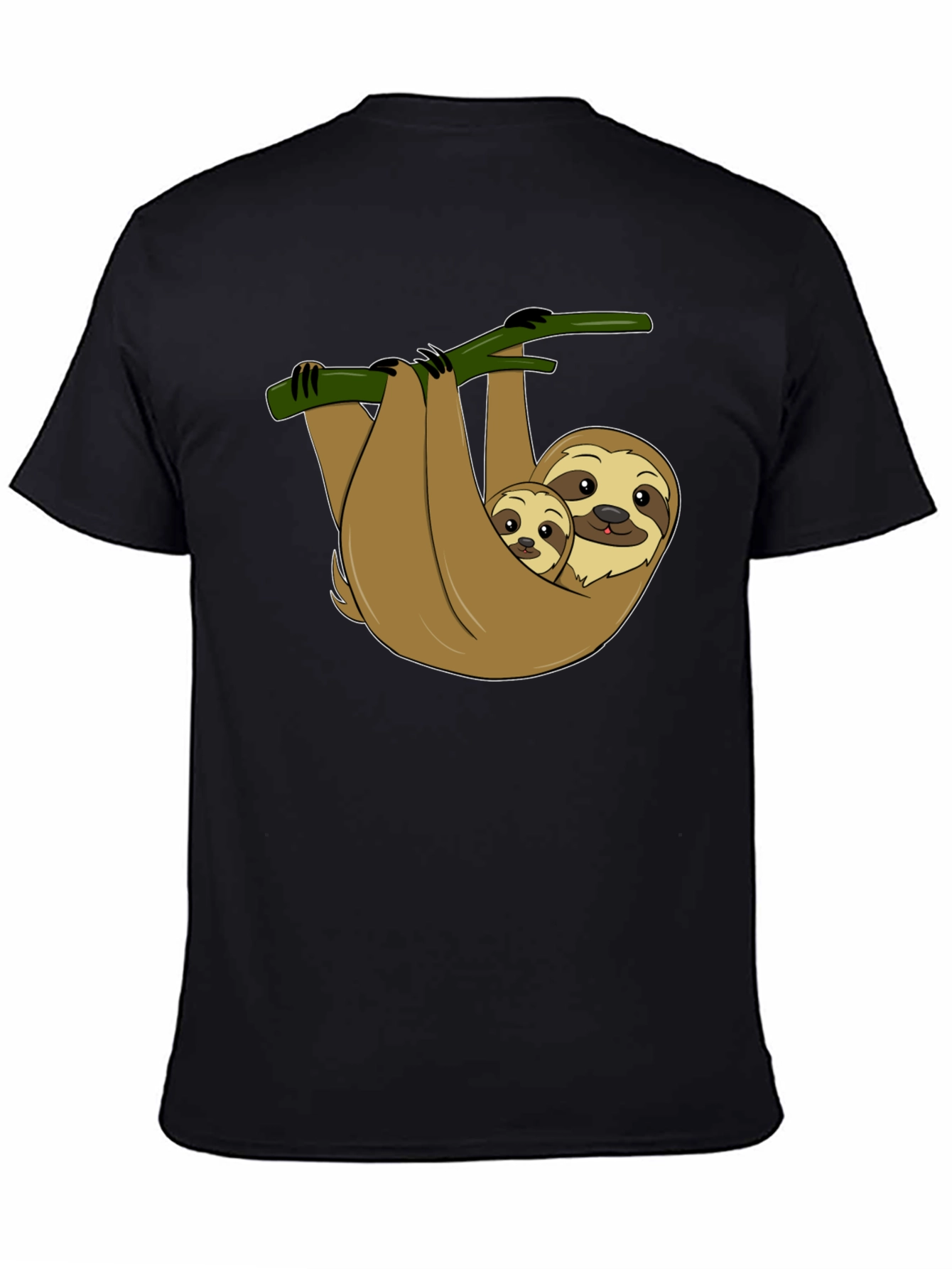 Cute Sloth Mom & Baby Graphic T-Shirt