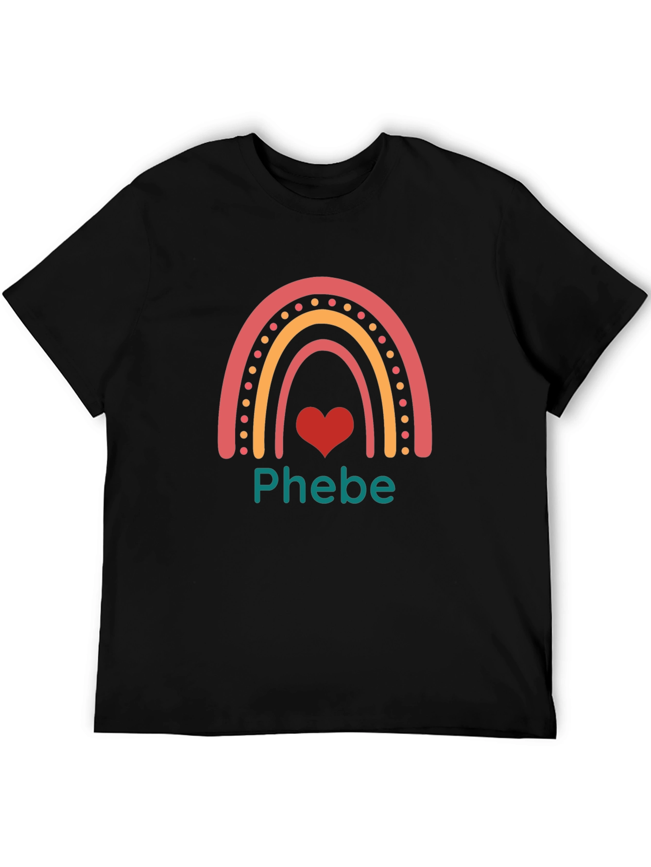 Phebe Rainbow Heart T-Shirt - Trendy Casual Tee