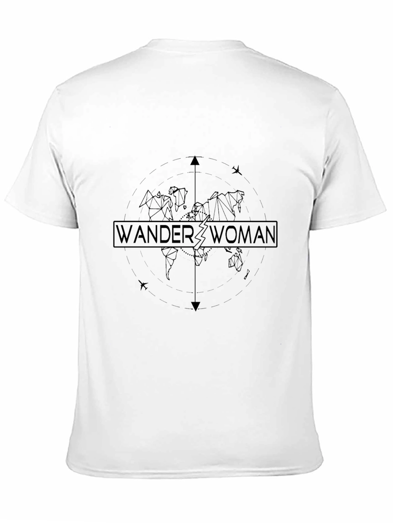 Wander Woman World Map Graphic Tee - Black