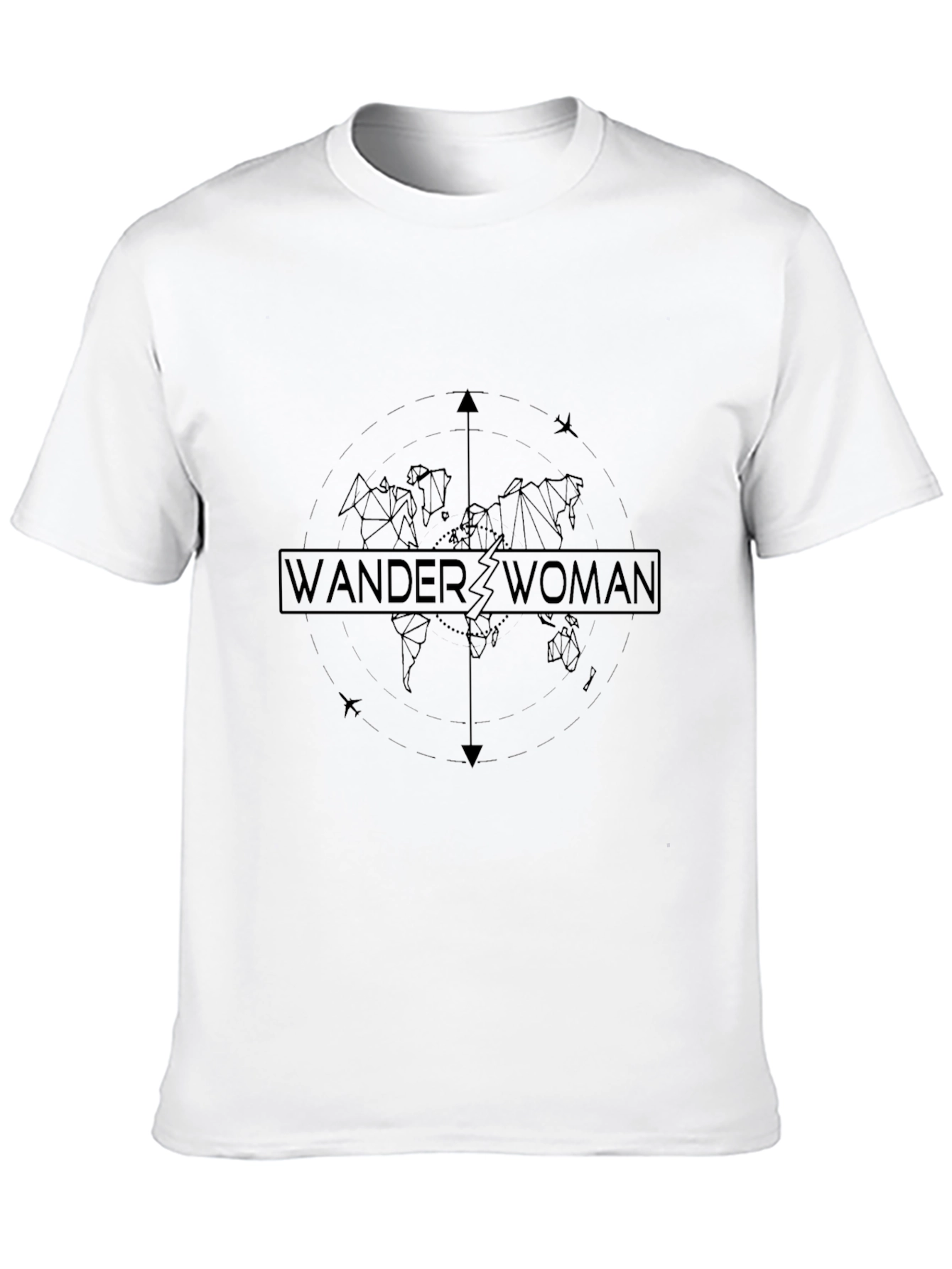Wander Woman World Map Graphic Tee - Black