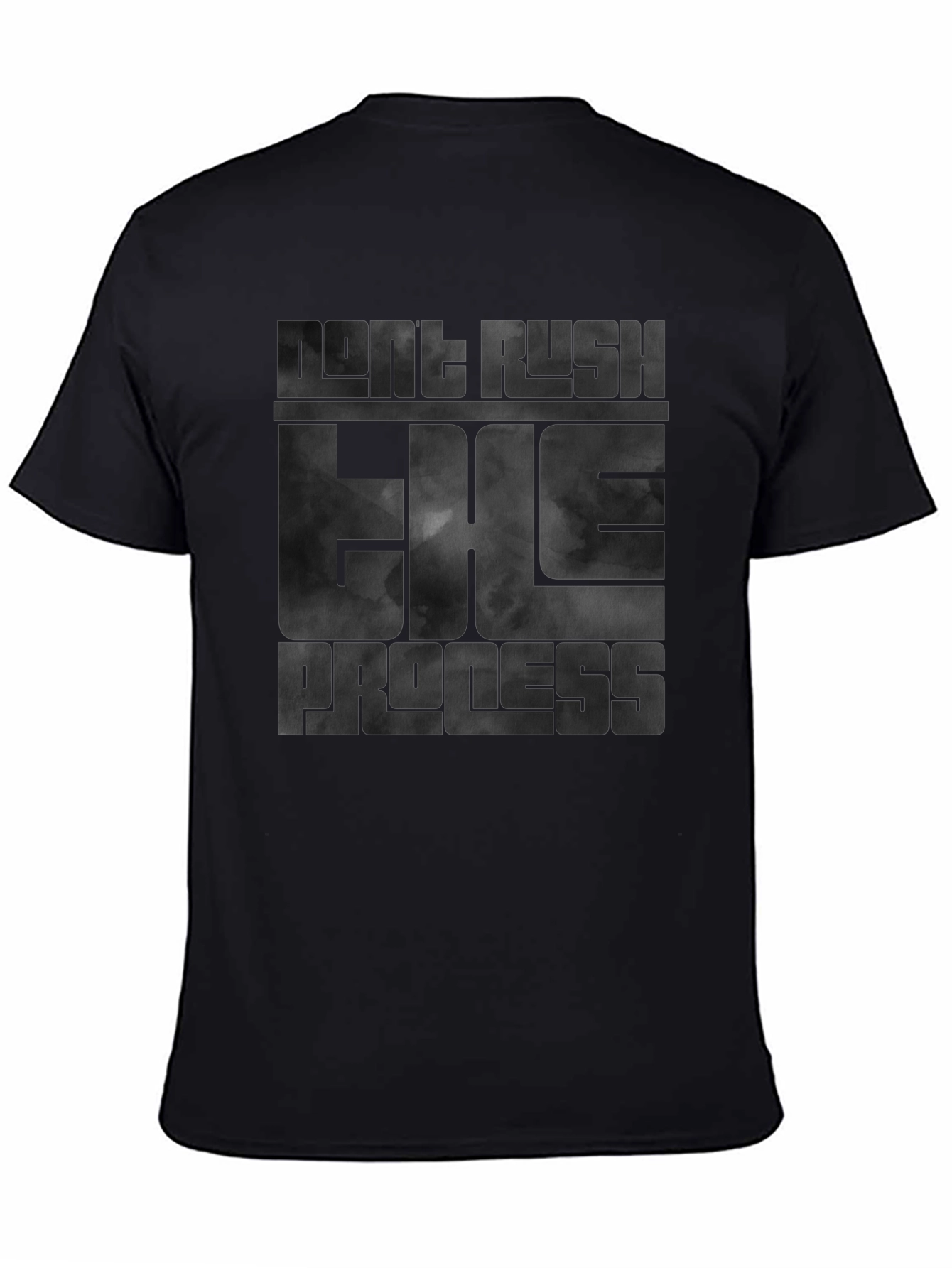 Dont Rush The Process Black Graphic Tee