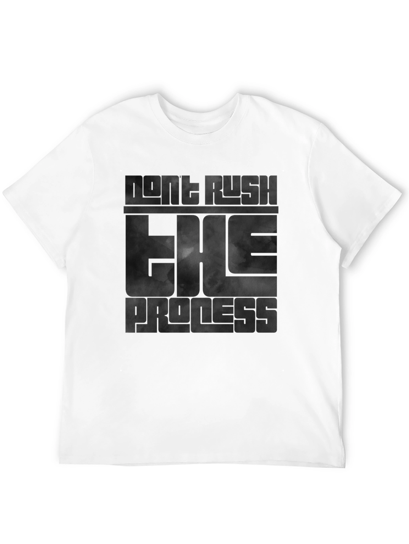 Dont Rush The Process Black Graphic Tee