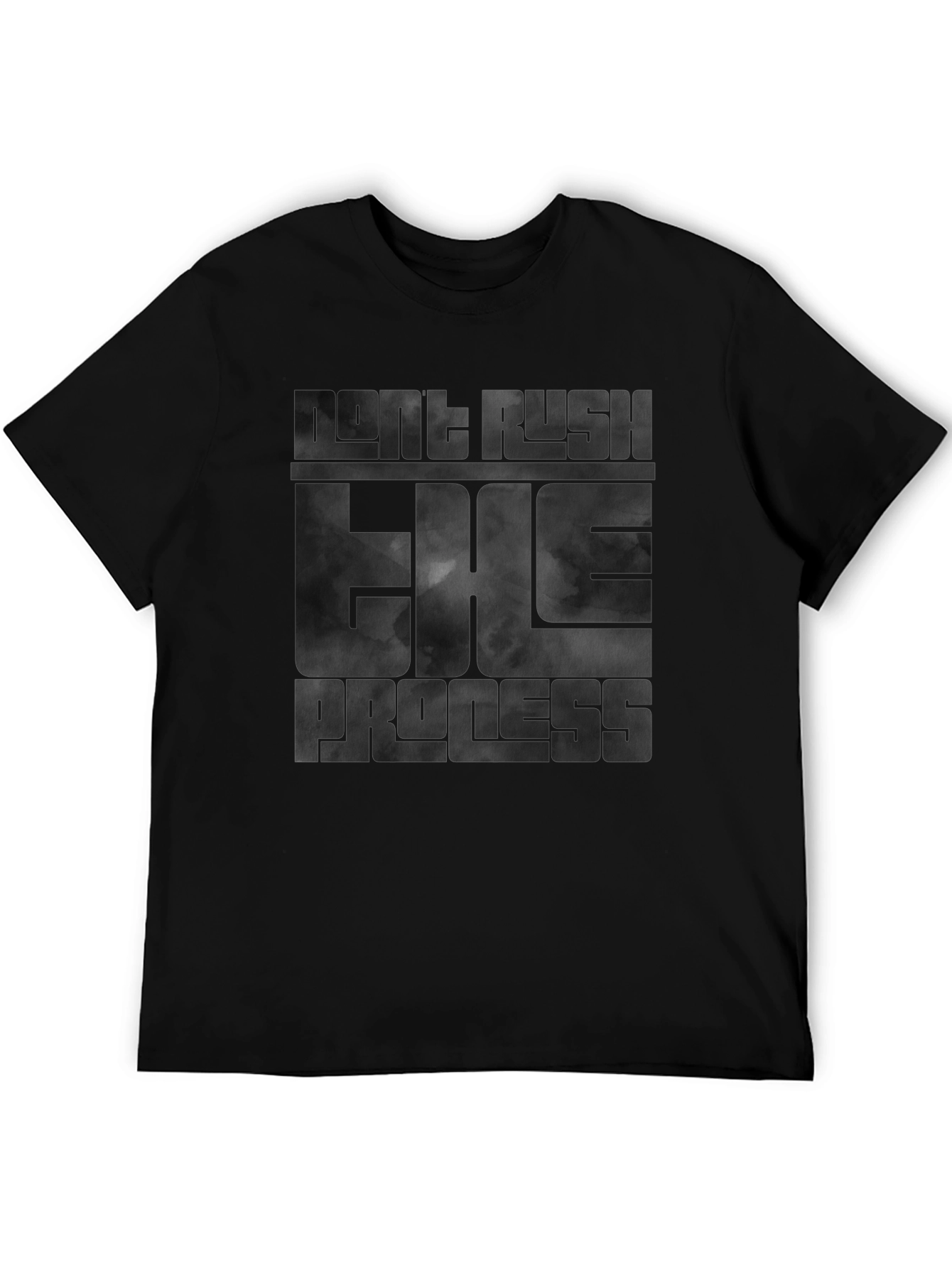 Dont Rush The Process Black Graphic Tee