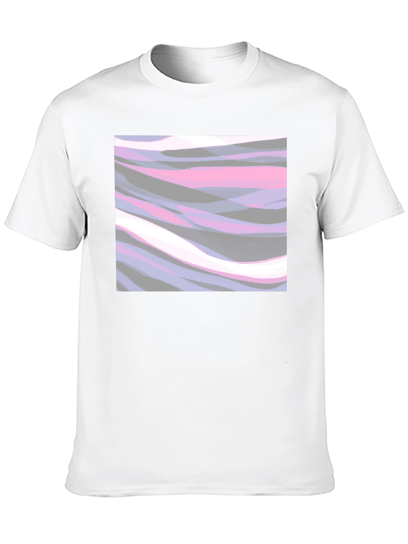 Abstract Waves Graphic Tee - Stylish Casual Wear