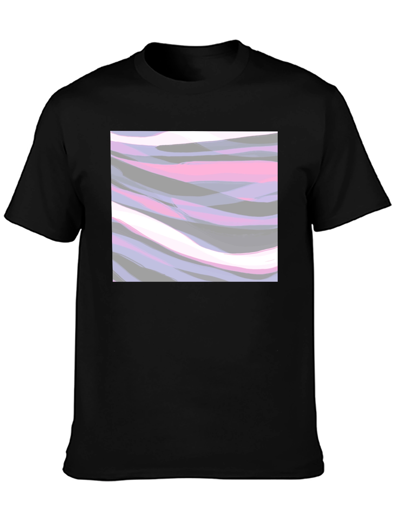 Abstract Waves Graphic Tee - Stylish Casual Wear