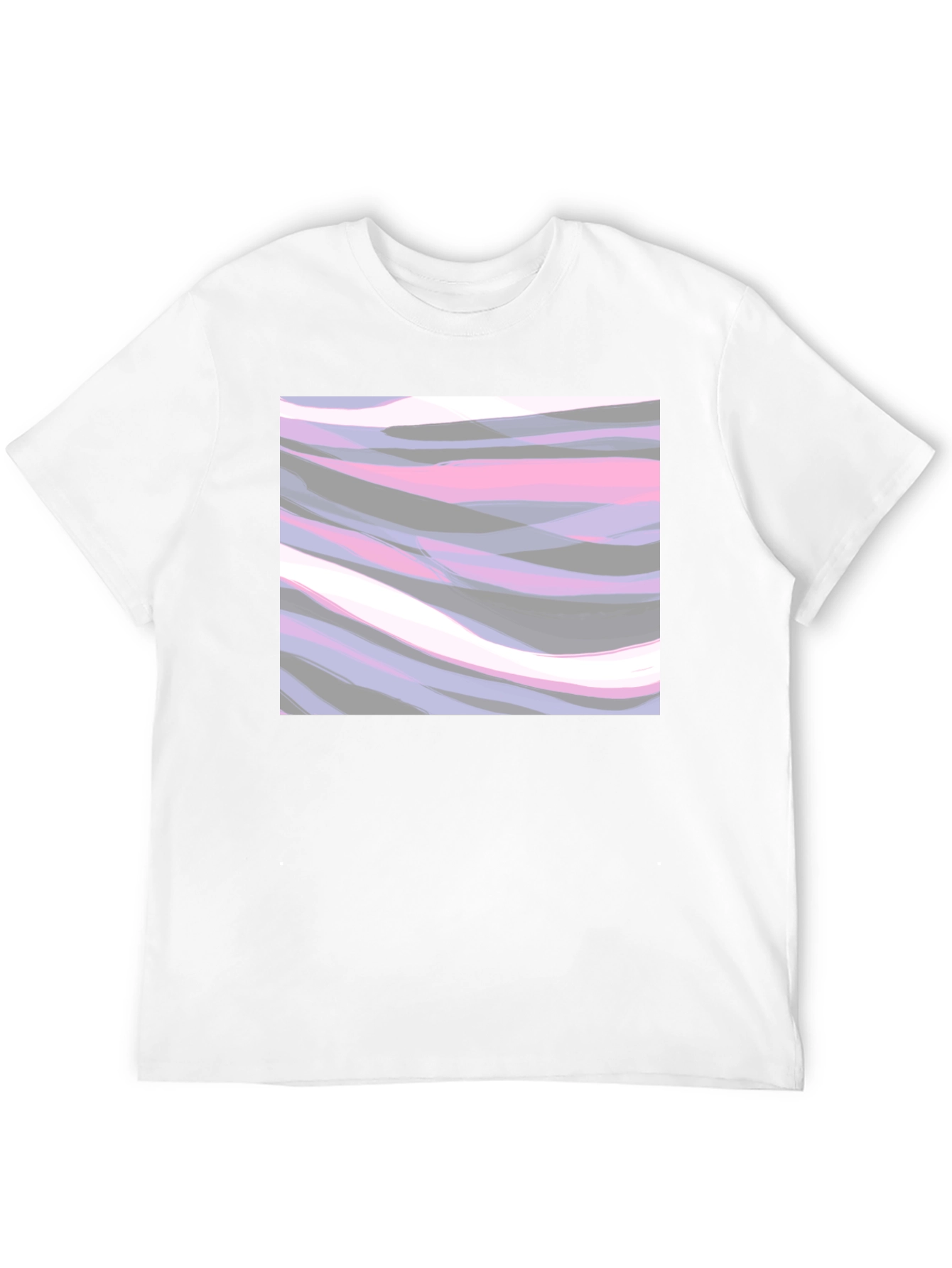 Abstract Waves Graphic Tee - Stylish Casual Wear