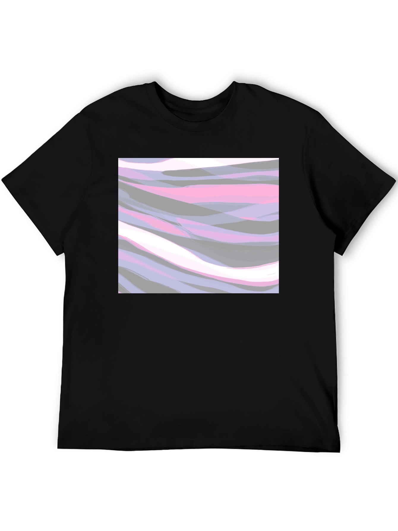 Abstract Waves Graphic Tee - Stylish Casual Wear