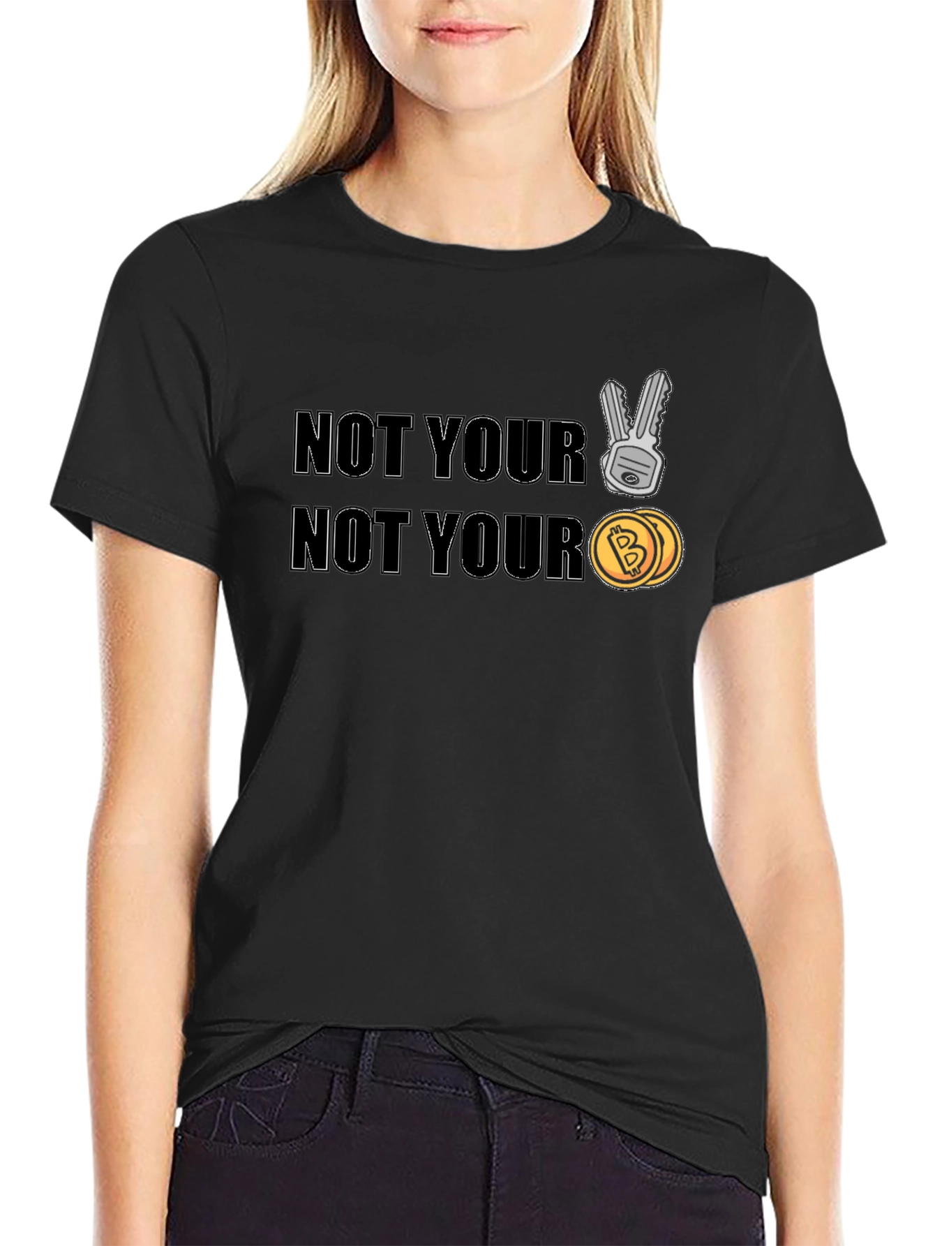 Not Your Keys Not Your Coins Crypto T-Shirt