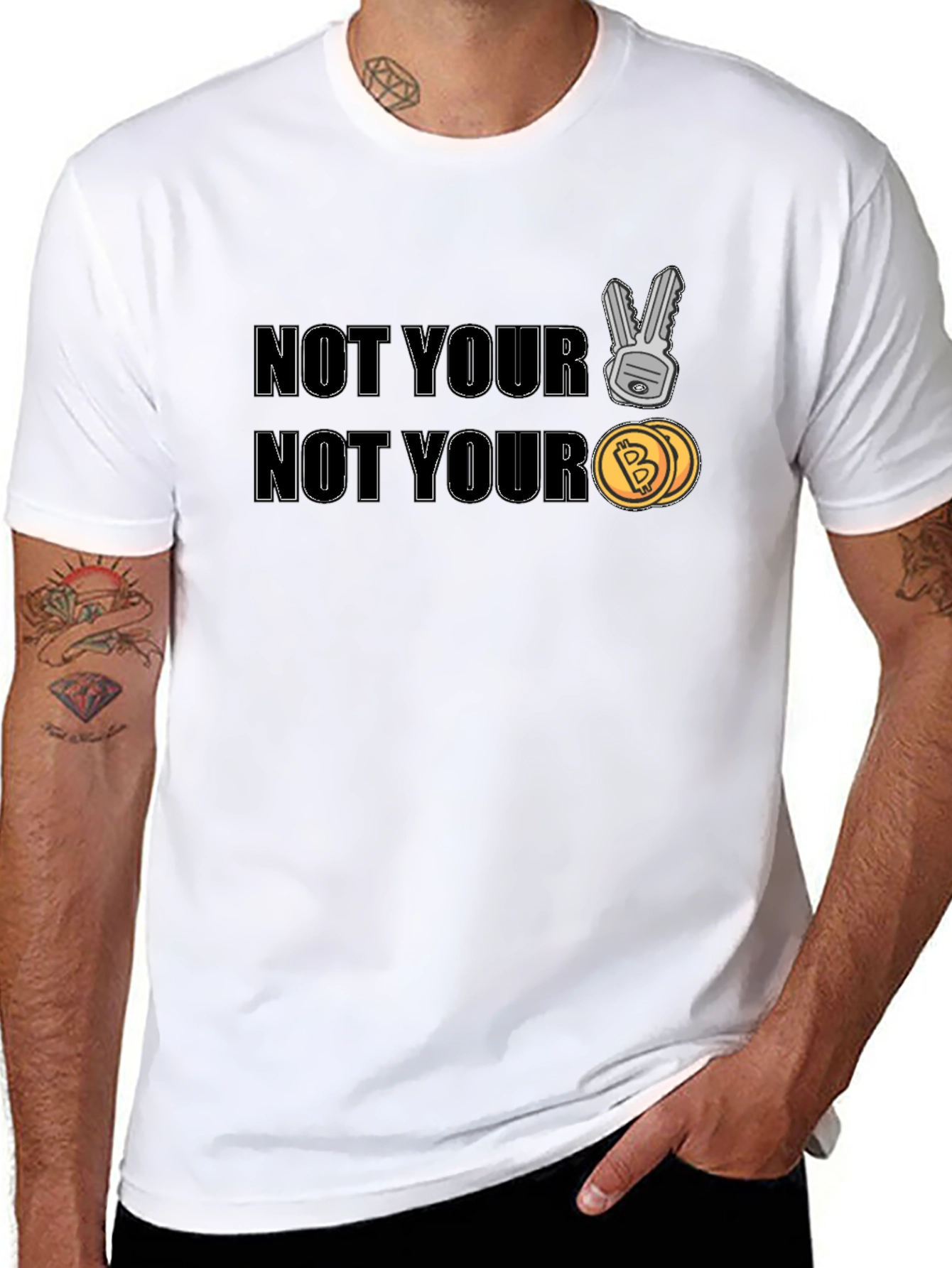 Not Your Keys Not Your Coins Crypto T-Shirt