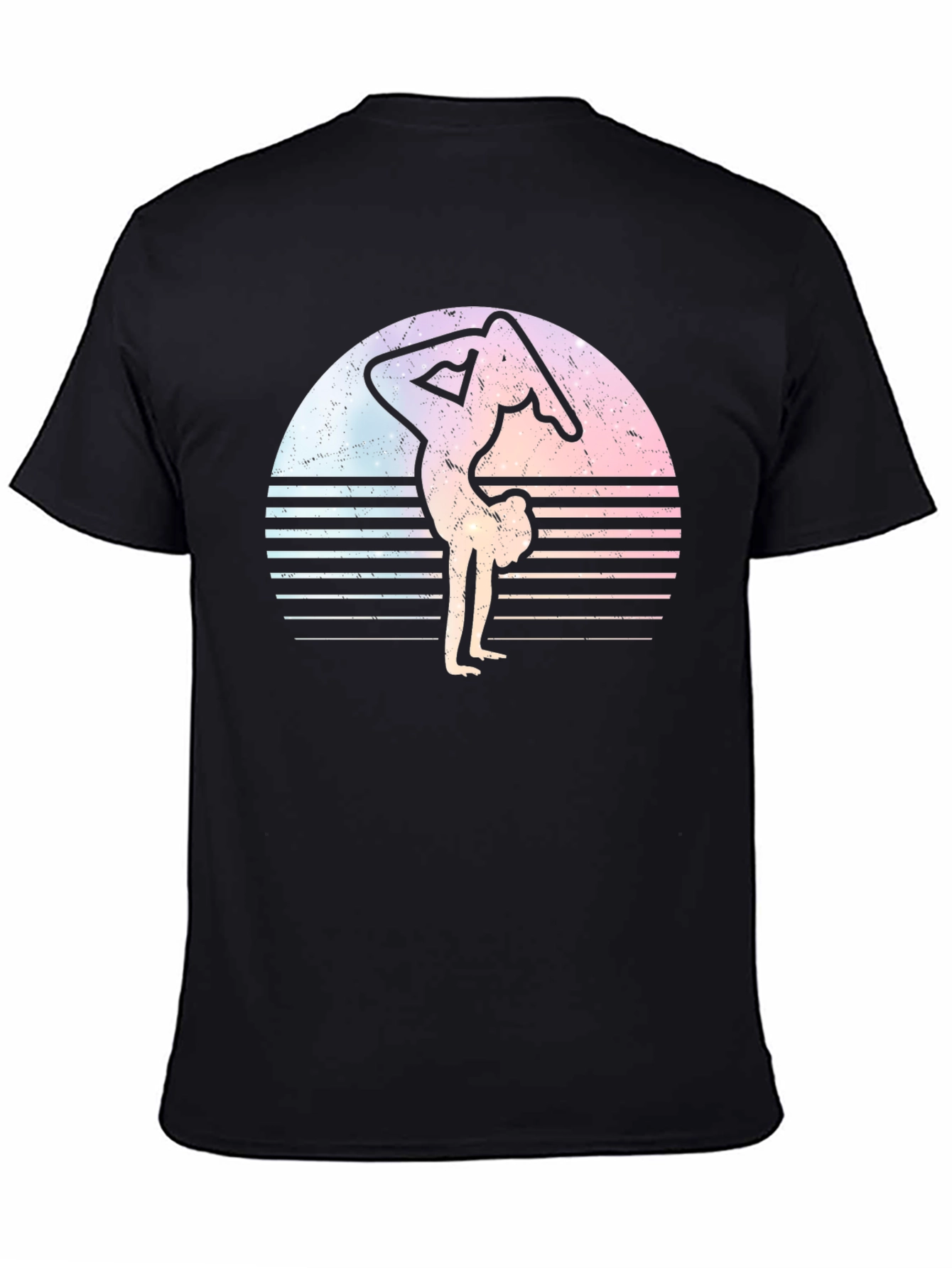 Yoga Pose Sunset Graphic T-Shirt