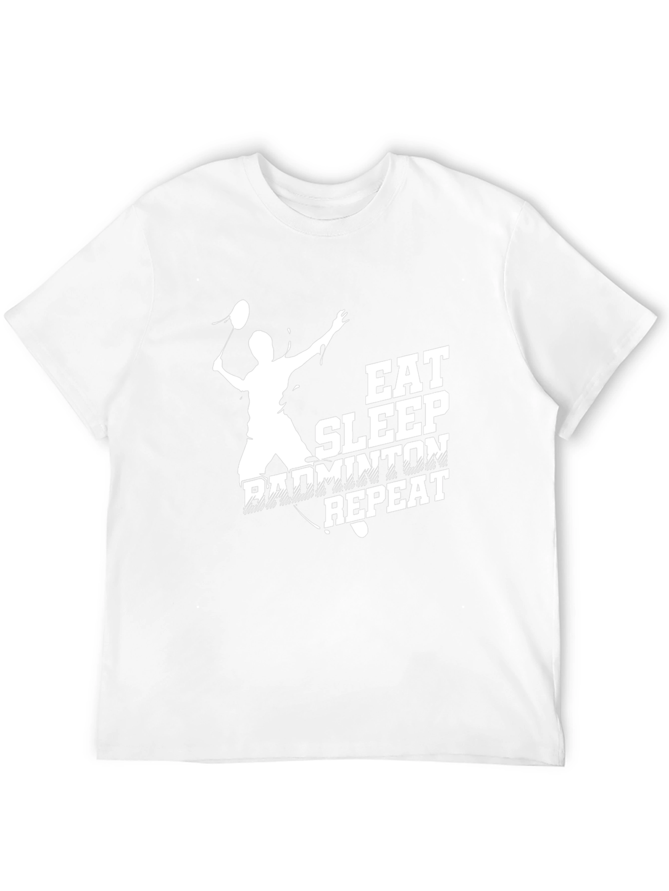 Eat Sleep Badminton Repeat Black T-Shirt