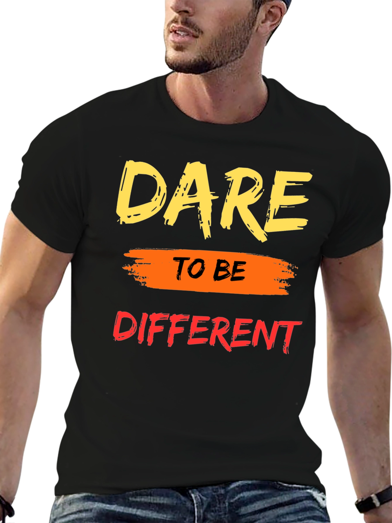 Dare to Be Different Graphic Tee - Black