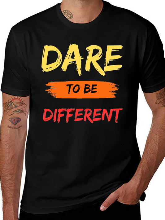 Dare to Be Different Graphic Tee - Black