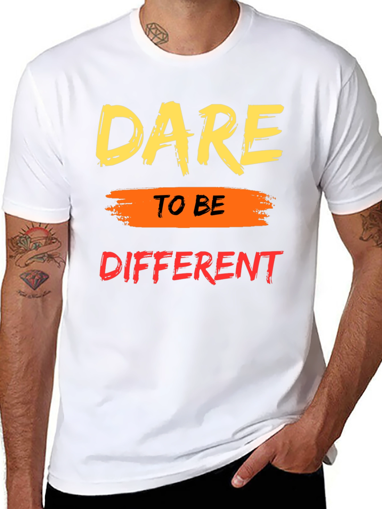 Dare to Be Different Graphic Tee - Black
