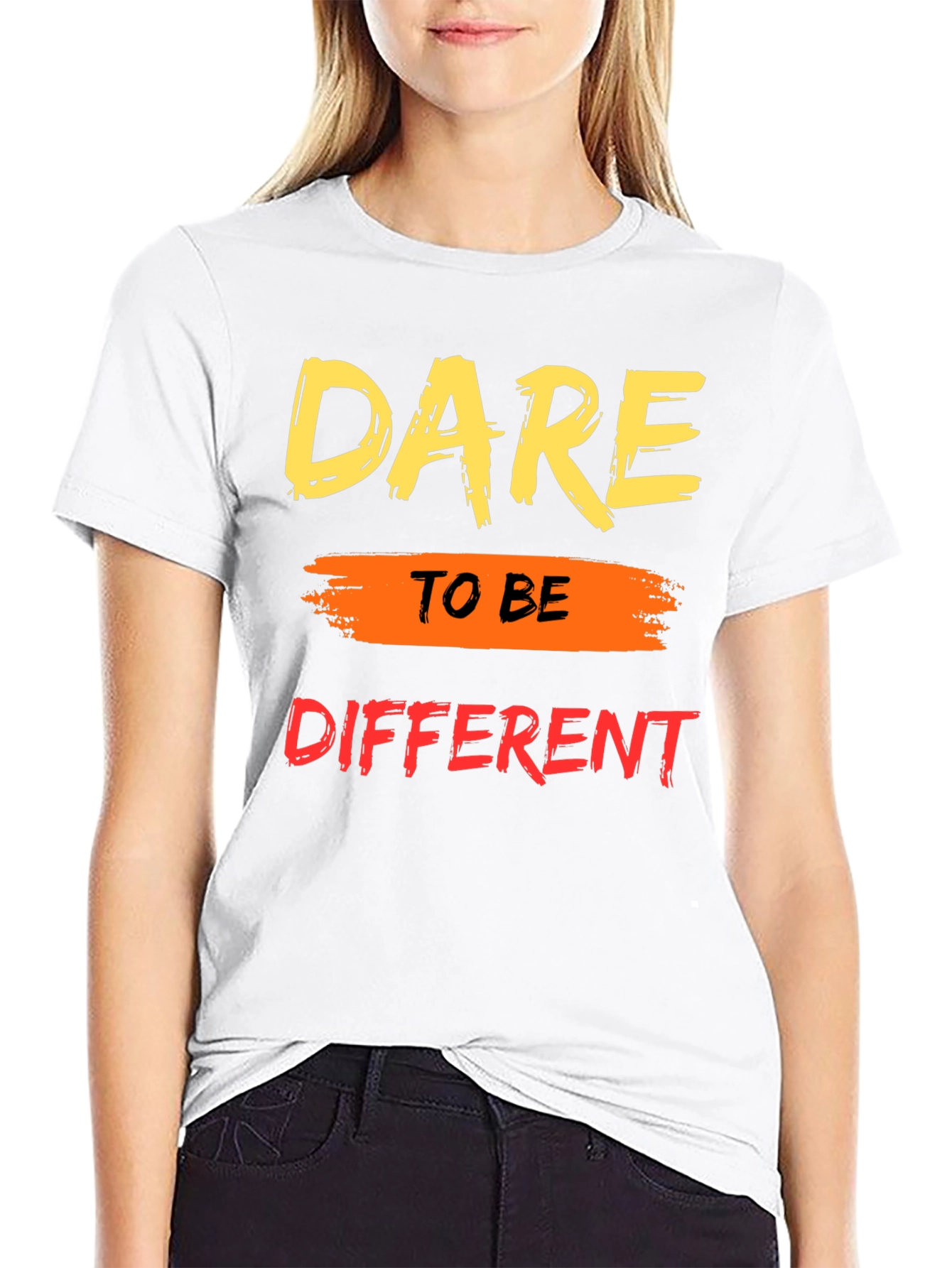 Dare to Be Different Graphic Tee - Black