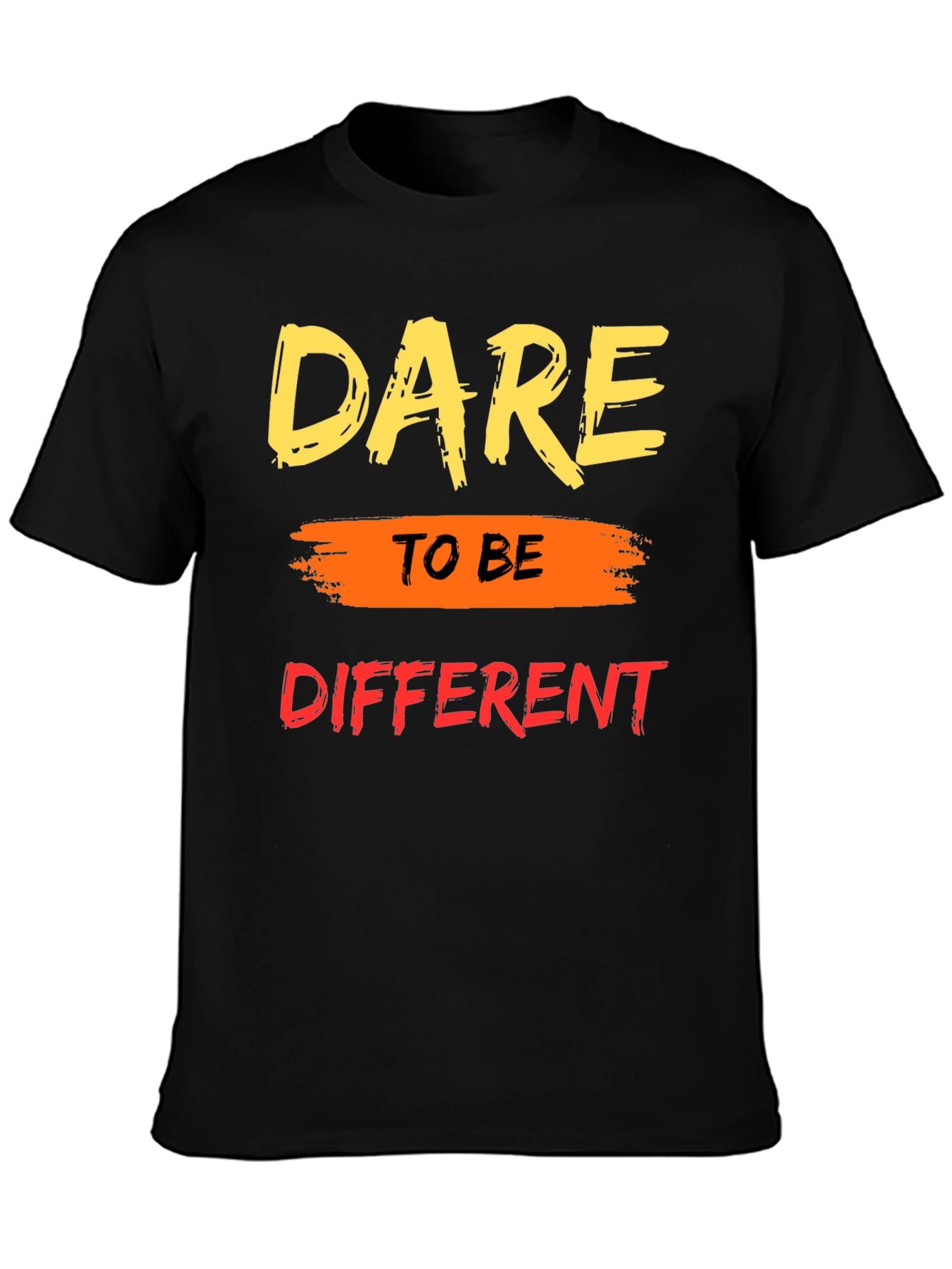 Dare to Be Different Graphic Tee - Black