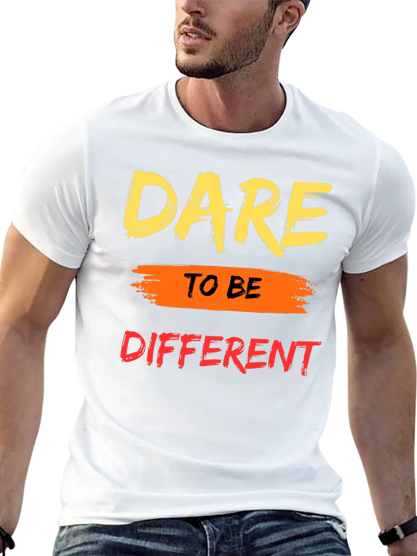 Dare to Be Different Graphic Tee - Black