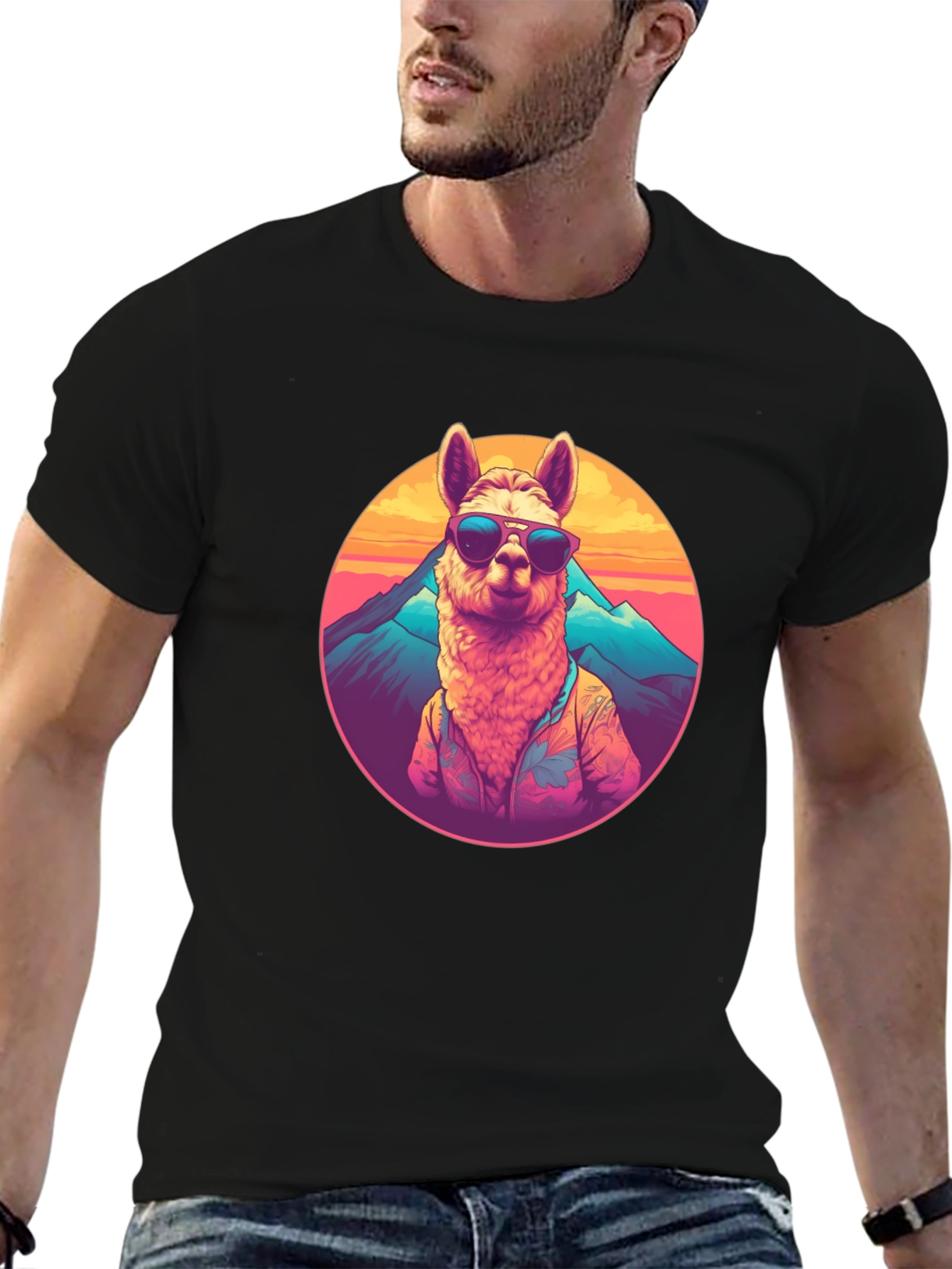 Cool Llama Graphic T-Shirt