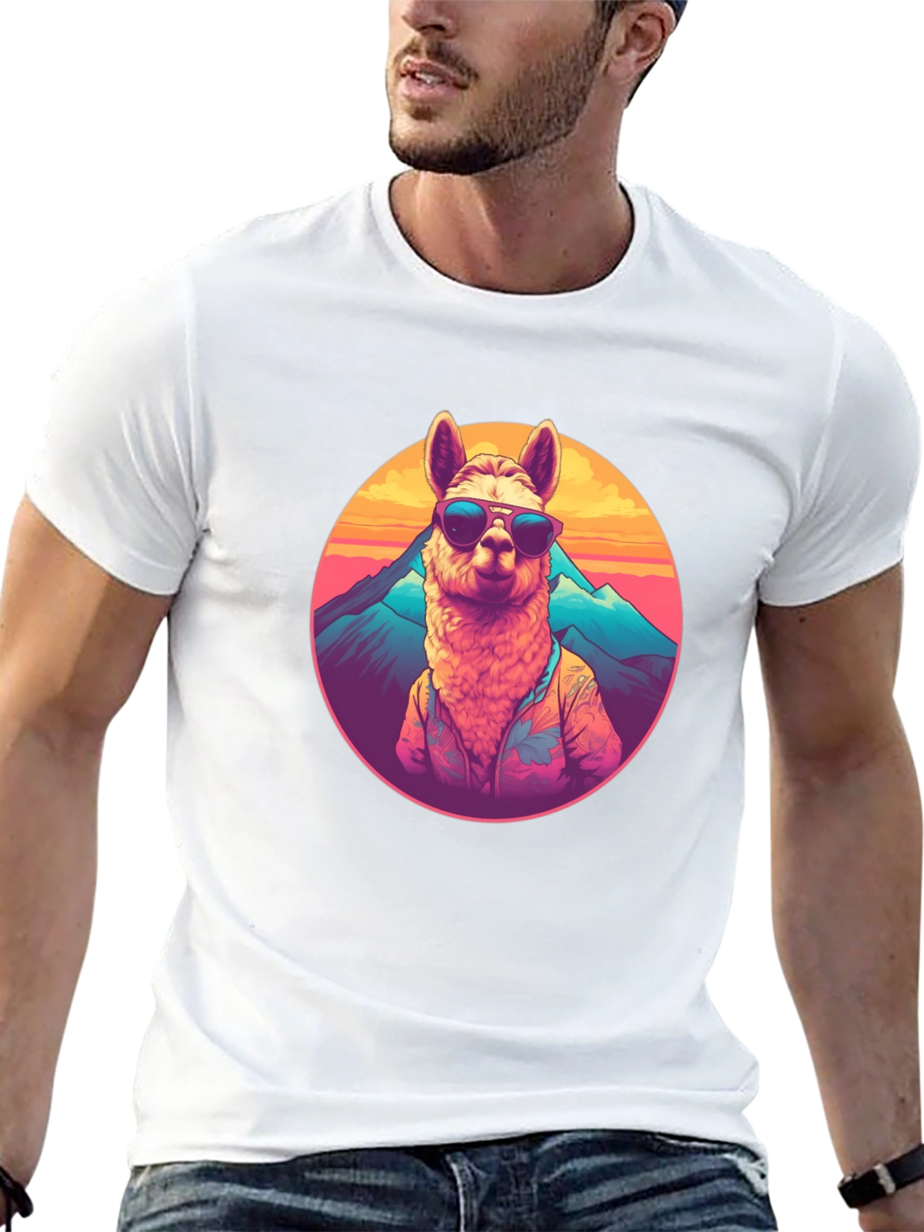 Cool Llama Graphic T-Shirt