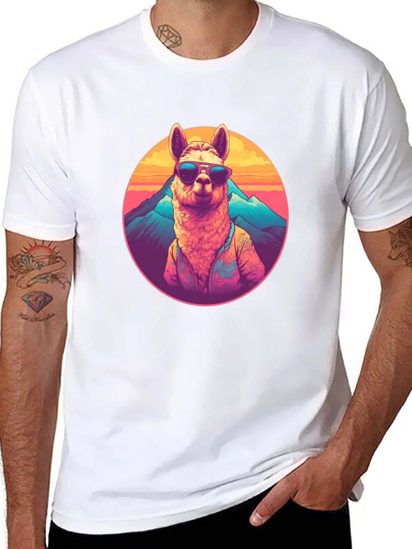 Cool Llama Graphic T-Shirt