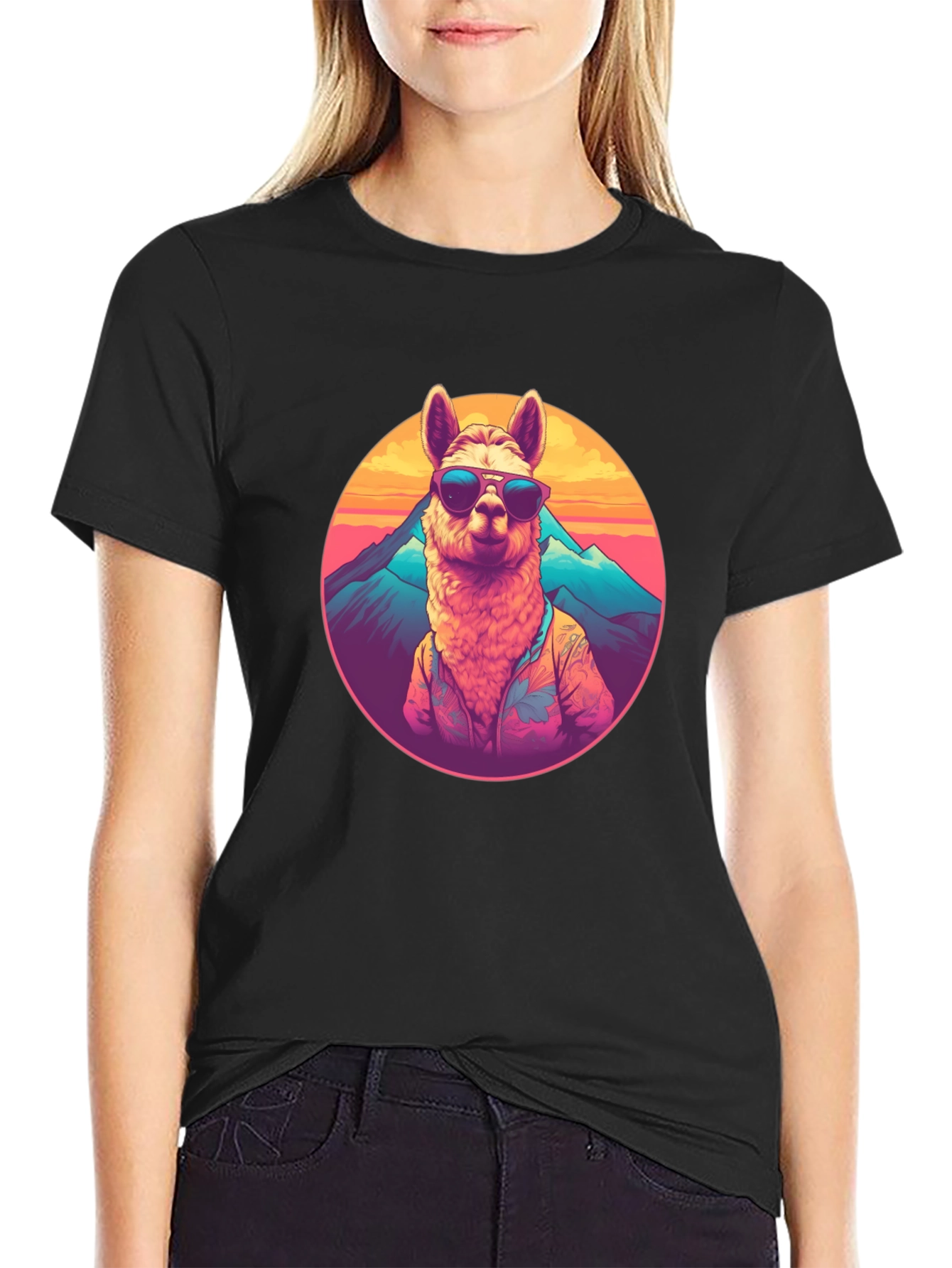 Cool Llama Graphic T-Shirt