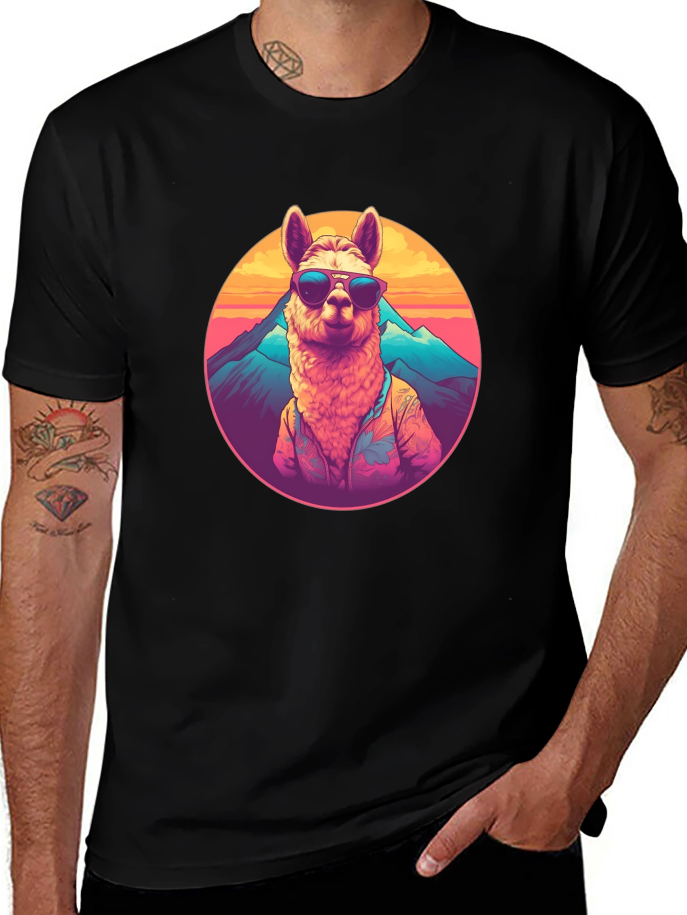 Cool Llama Graphic T-Shirt