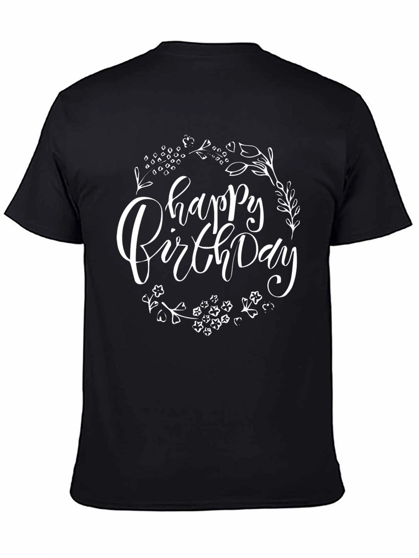 Happy Birthday Graphic Tee - Black