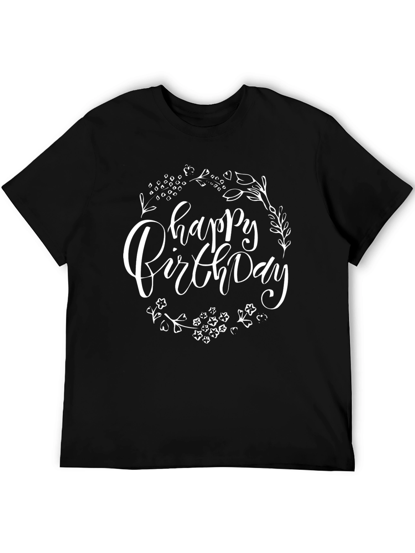 Happy Birthday Graphic Tee - Black