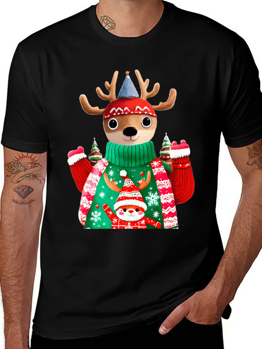 Festive Deer Christmas T-Shirt