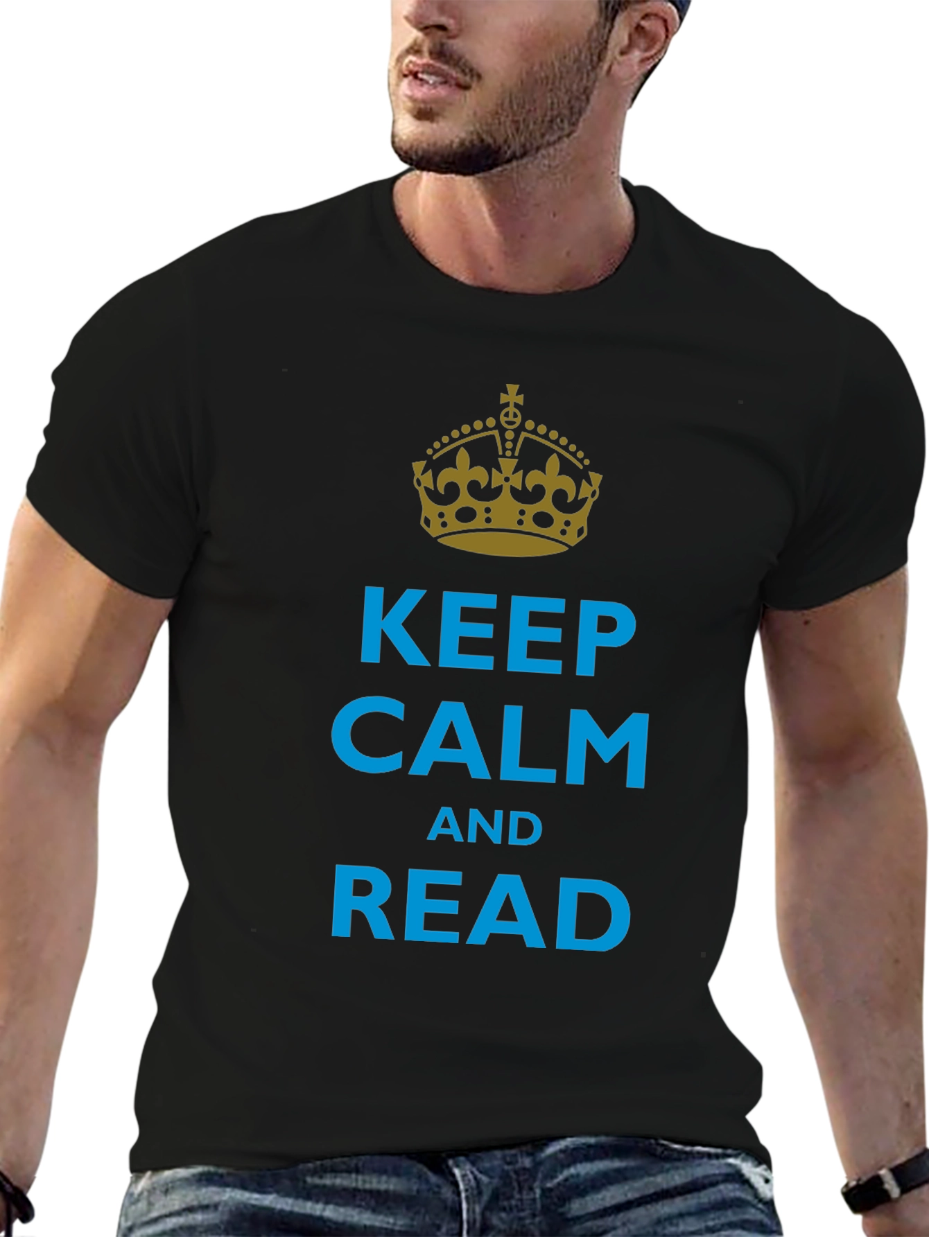 Keep Calm and Read Black T-Shirt