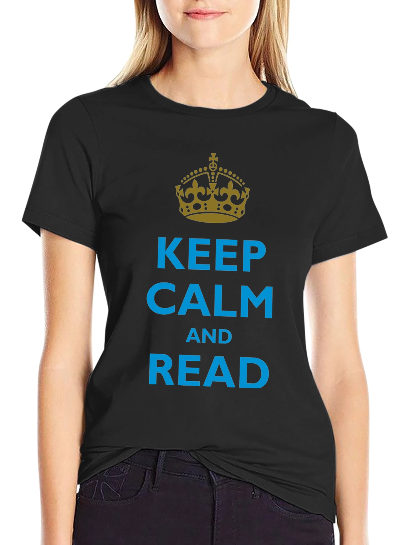 Keep Calm and Read Black T-Shirt