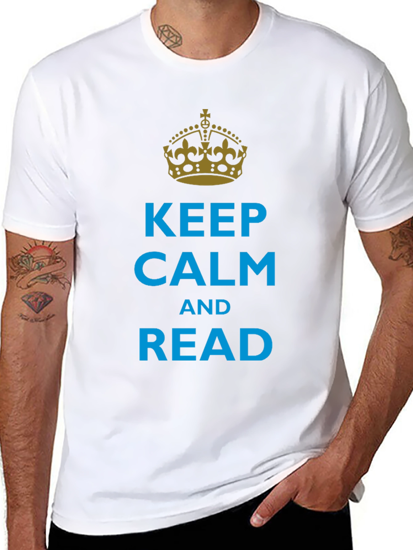 Keep Calm and Read Black T-Shirt