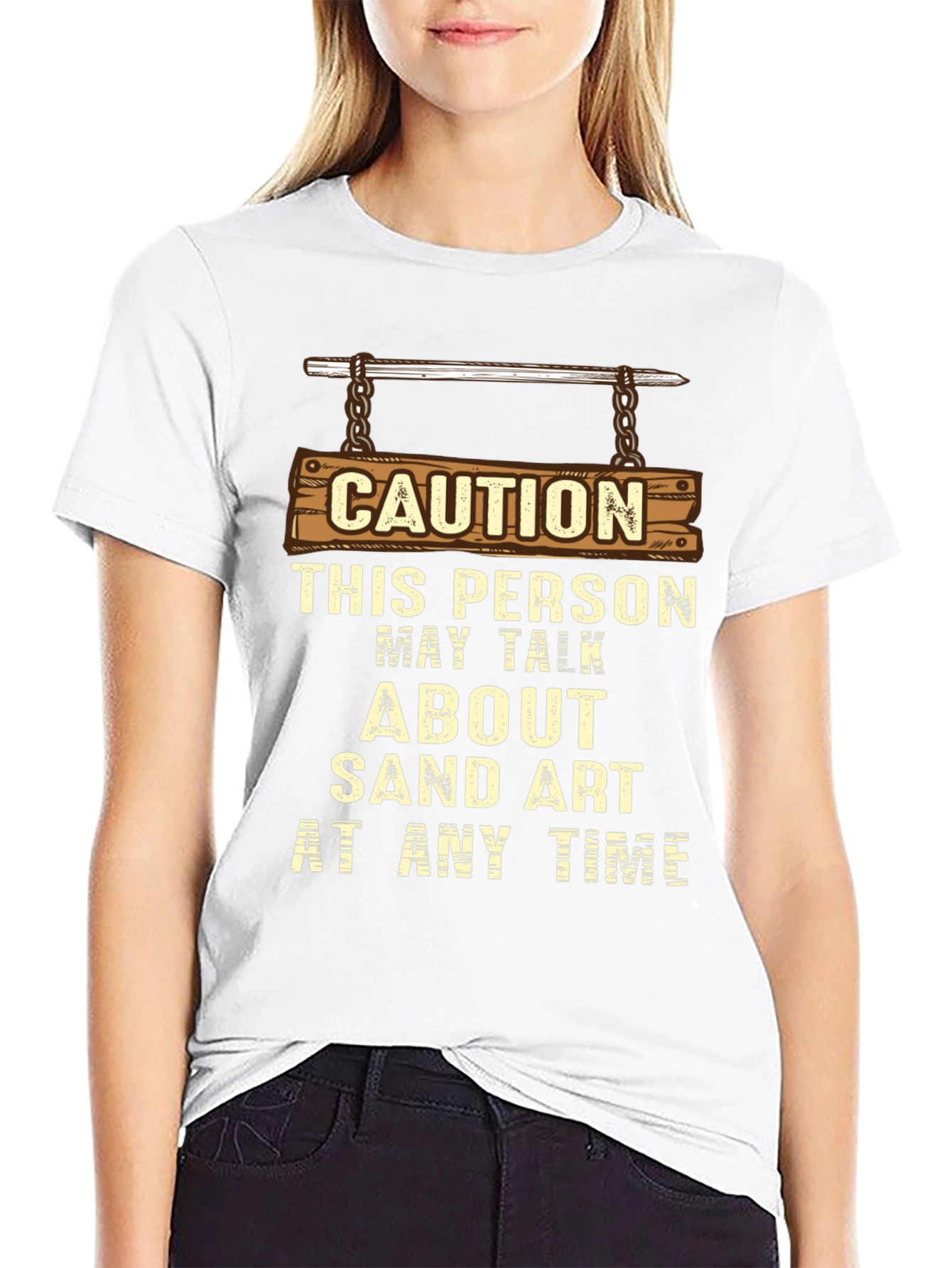 Caution Sand Art Talker T-Shirt