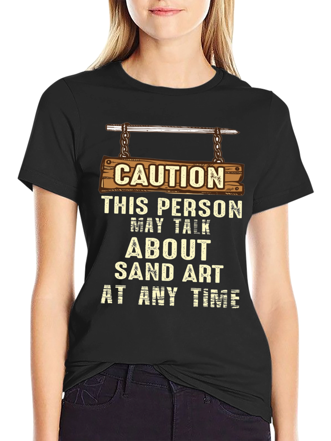 Caution Sand Art Talker T-Shirt