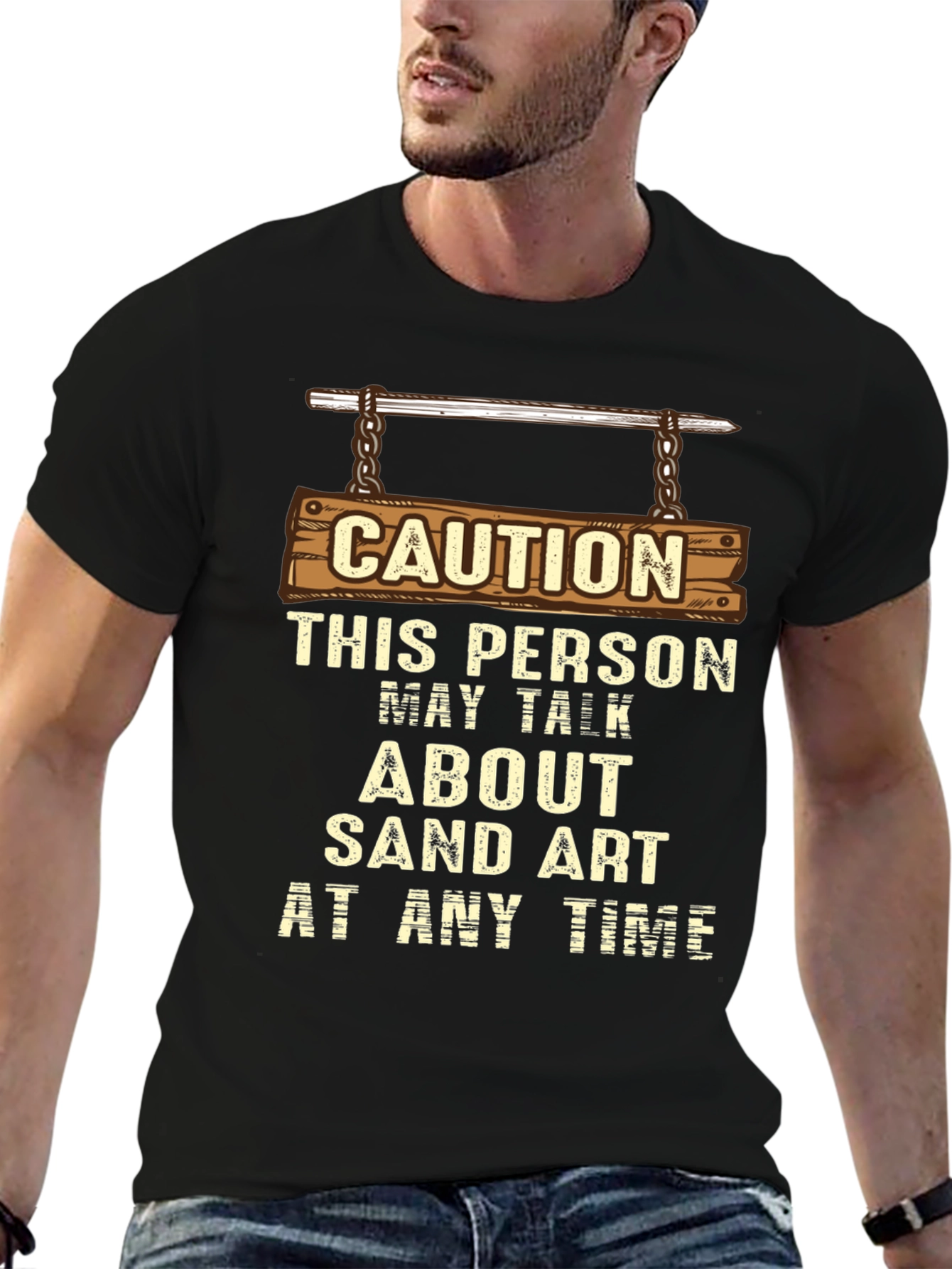 Caution Sand Art Talker T-Shirt