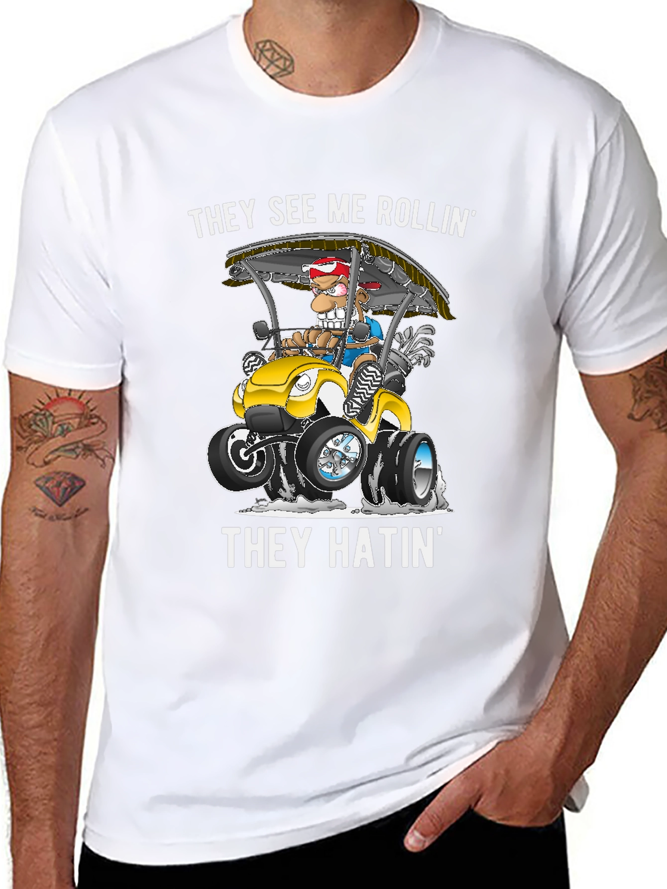 Rollin Golf Cart Graphic Tee