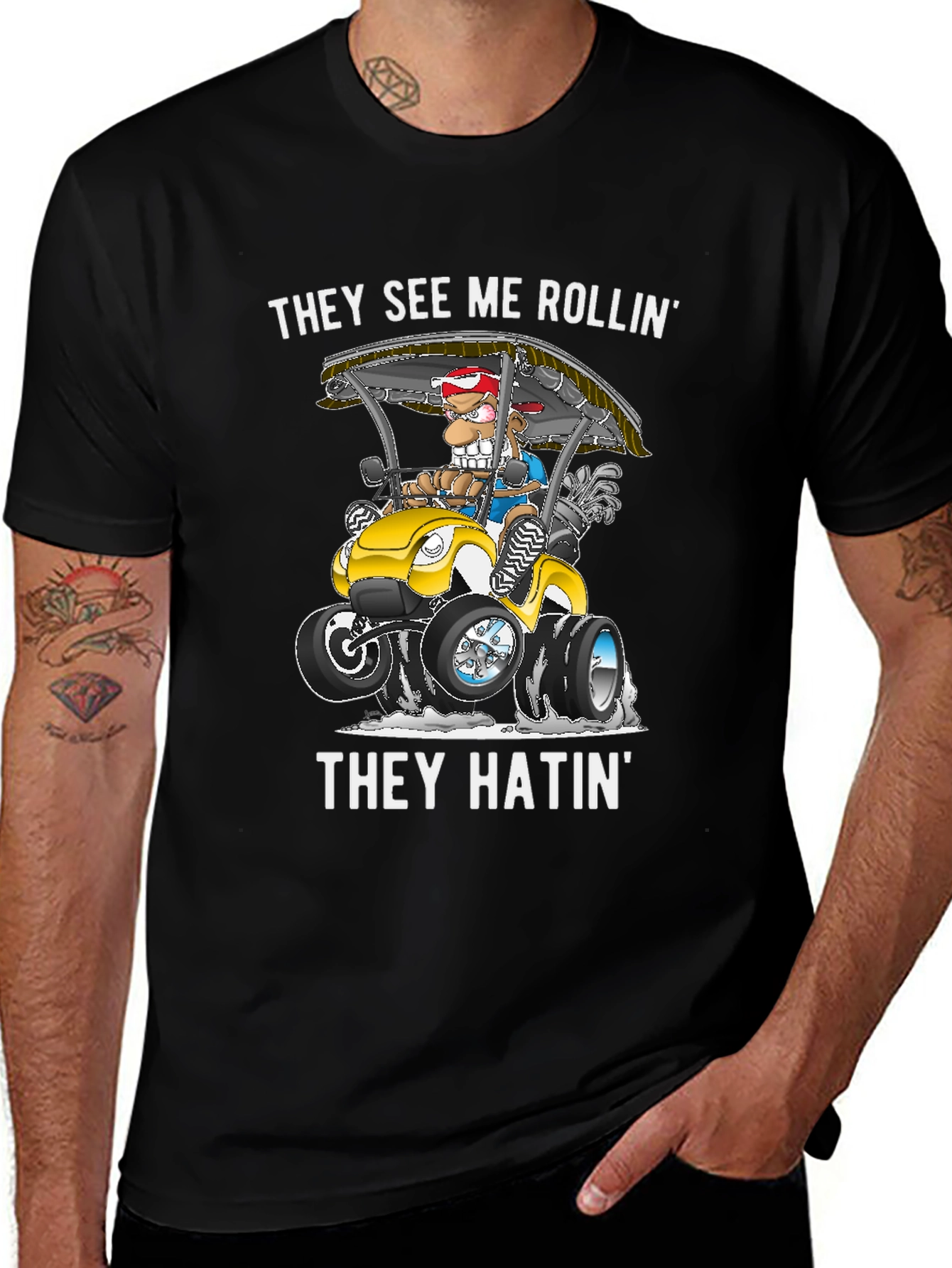 Rollin Golf Cart Graphic Tee