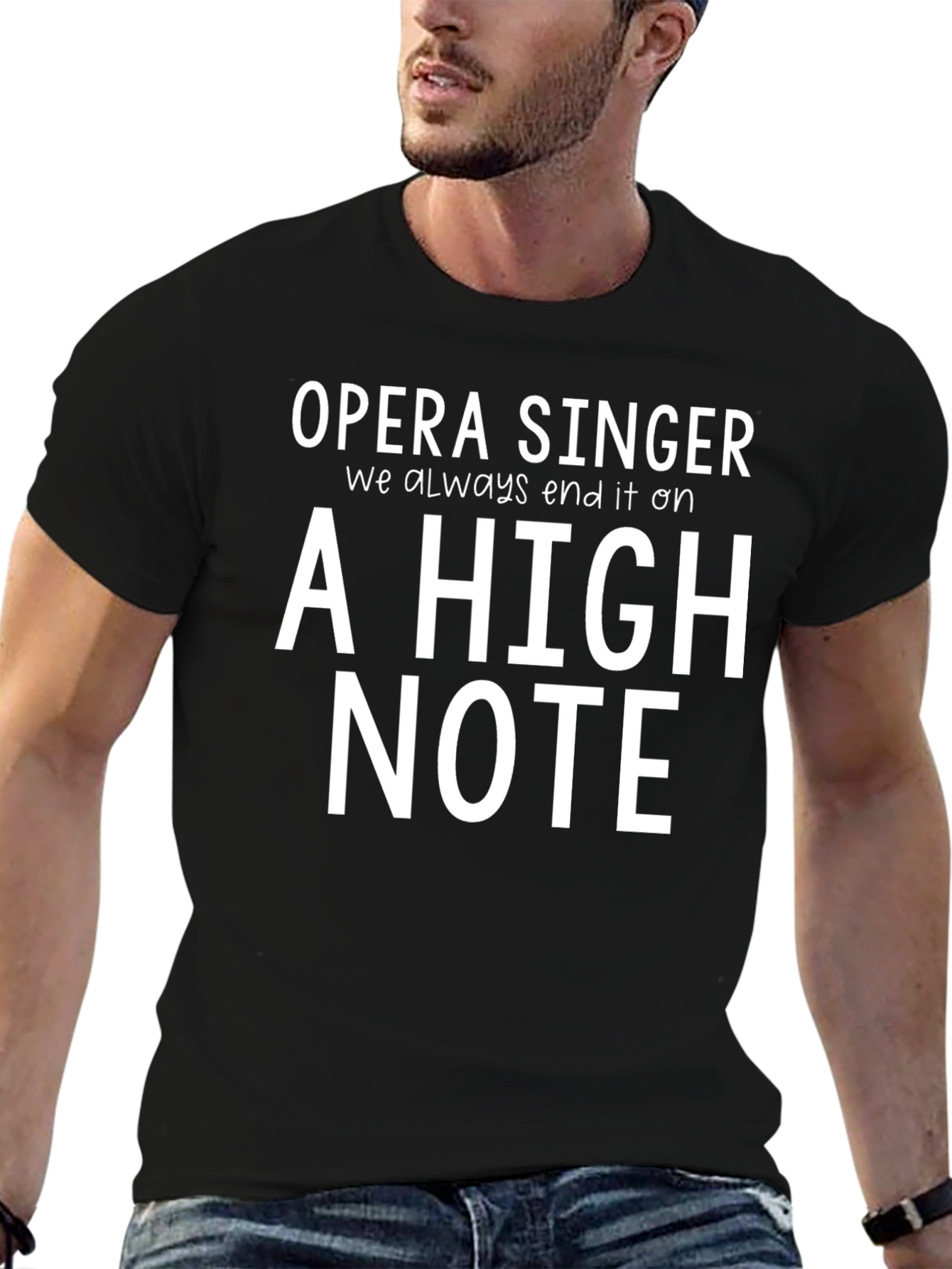 Opera Singer High Note Black T-Shirt