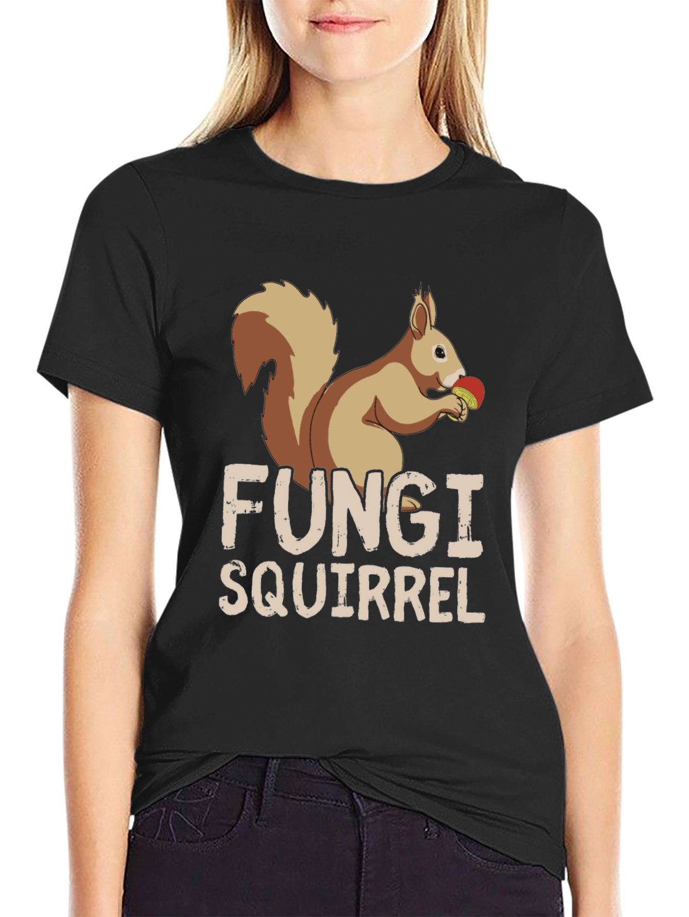 Fungi Squirrel Graphic Tee - Unique Humor T-Shirt