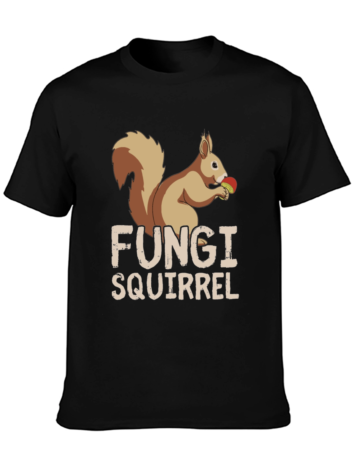 Fungi Squirrel Graphic Tee - Unique Humor T-Shirt