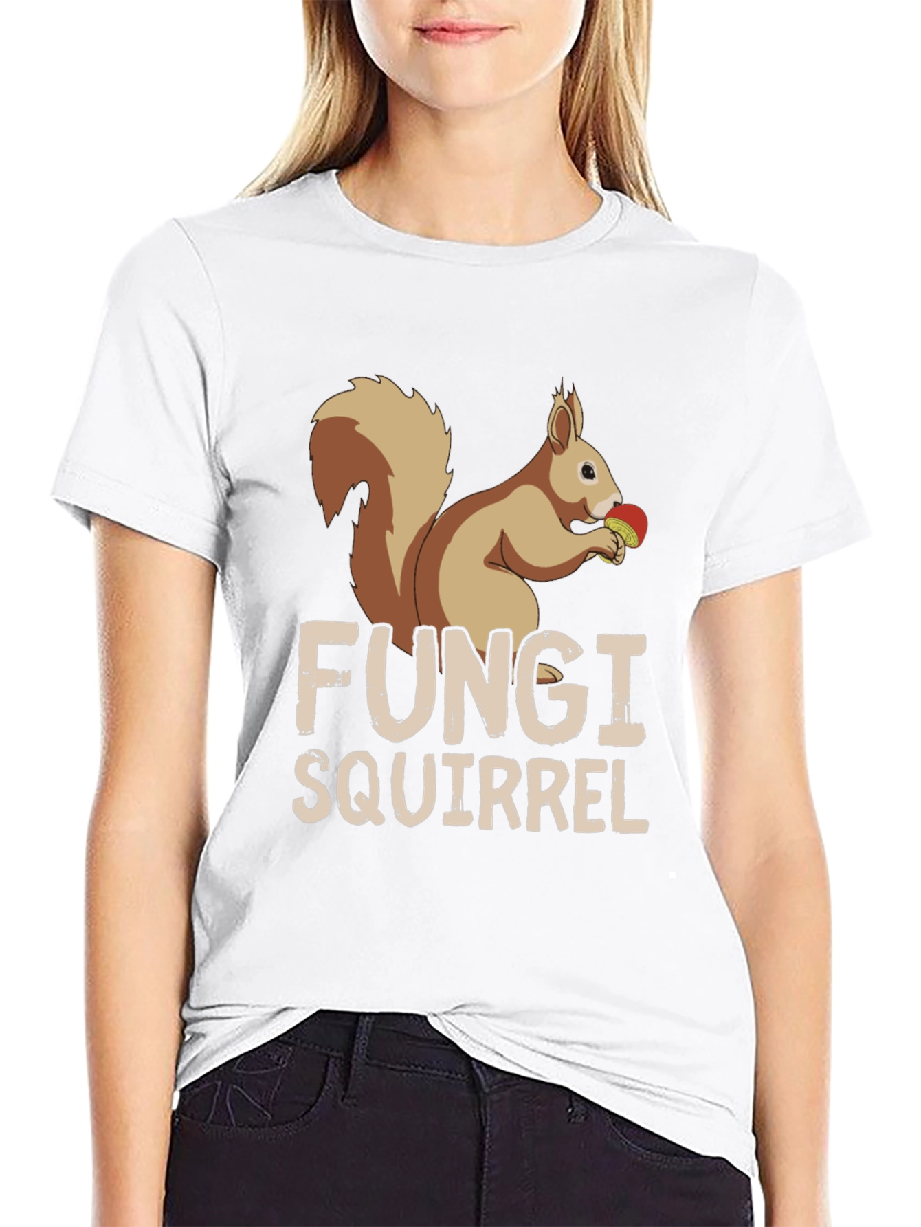 Fungi Squirrel Graphic Tee - Unique Humor T-Shirt