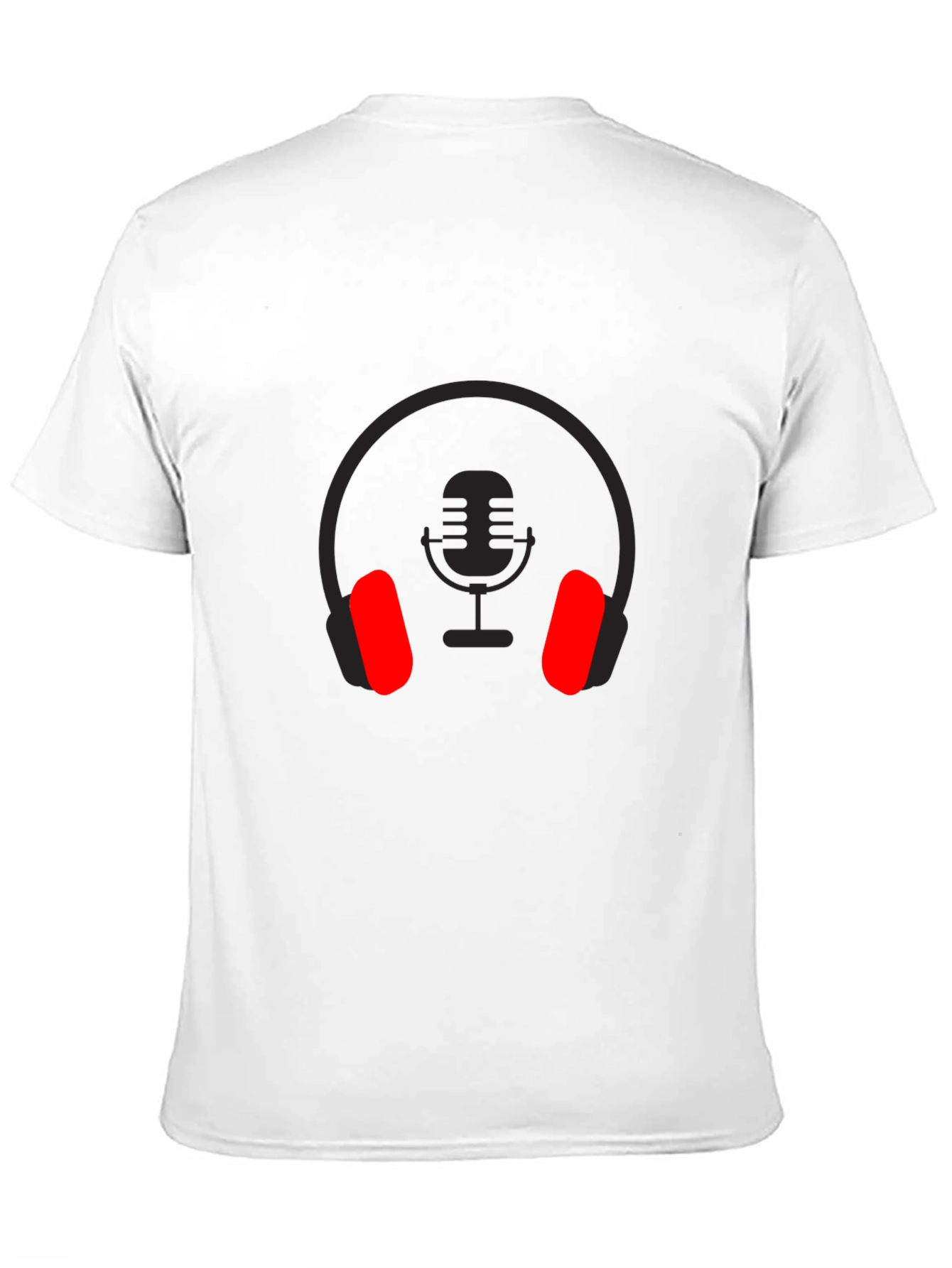Headphones & Mic Graphic Black T-Shirt