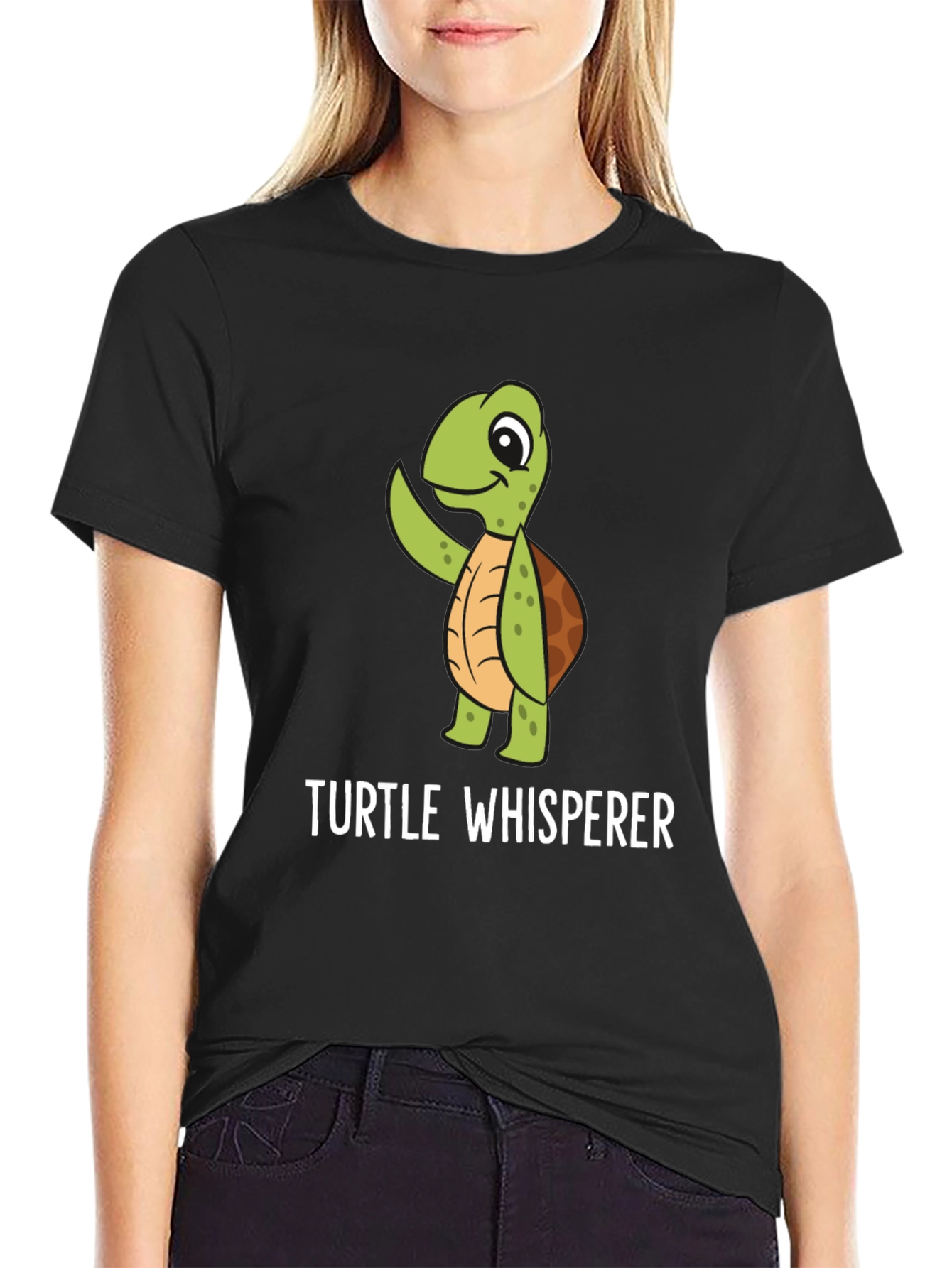Turtle Whisperer Black Graphic Tee