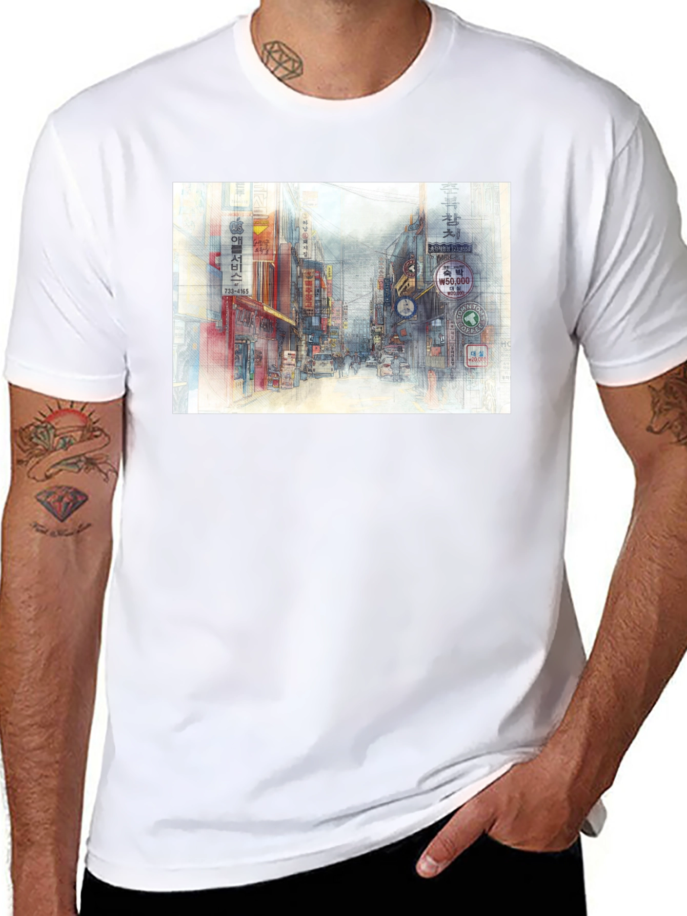 Urban Street Art Tee - Cool Cityscape Graphic T-Shirt